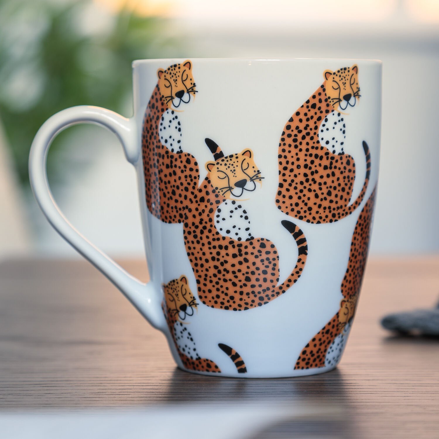 Cheetah Fine China Mug