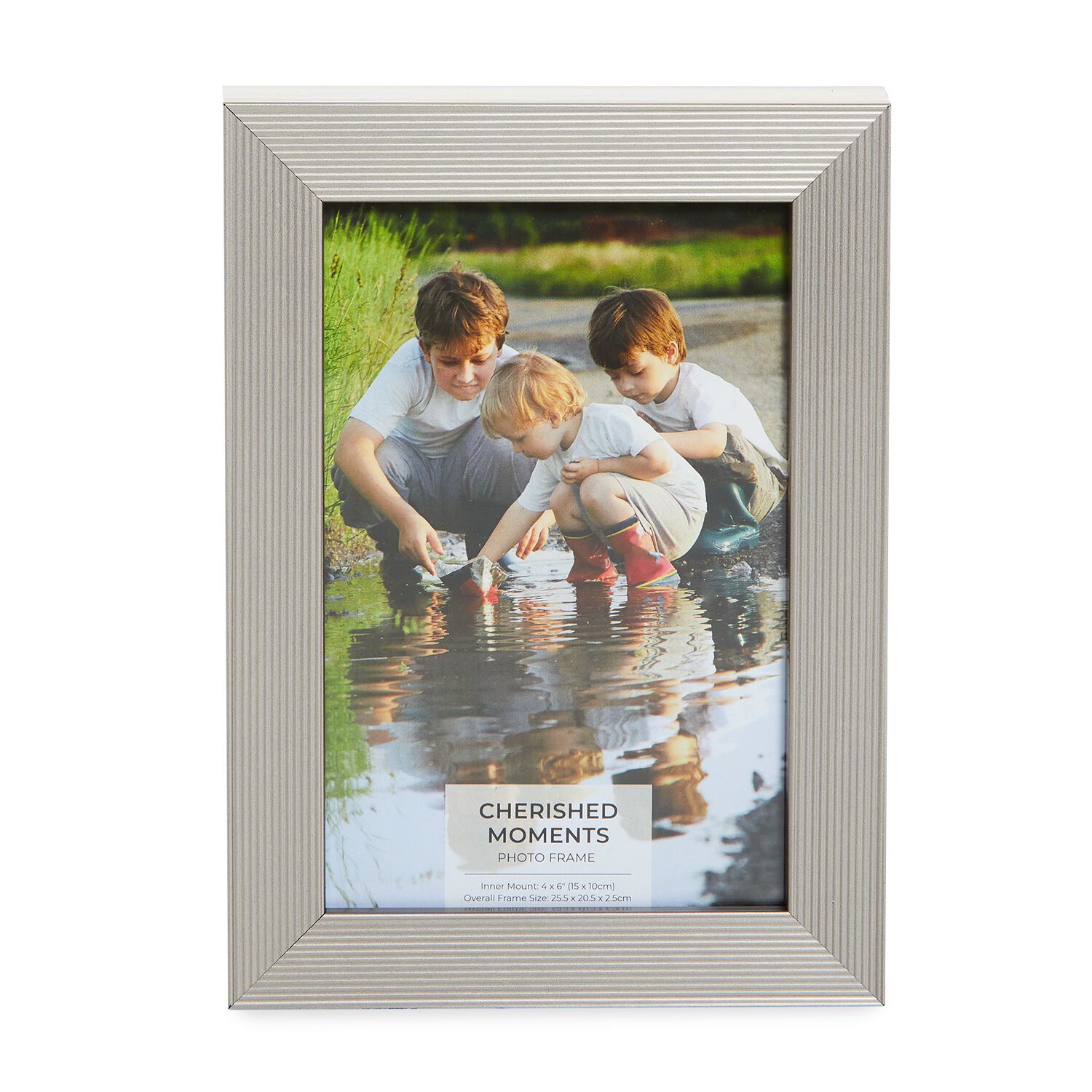 4x6 CHERISHED MOMENTS Photo Frame Silver