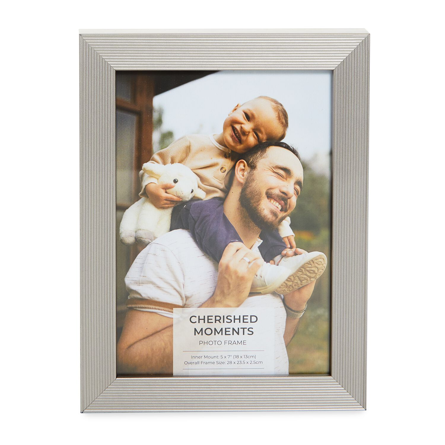 5x7 CHERISHED MOMENTS Photo Frame Silver