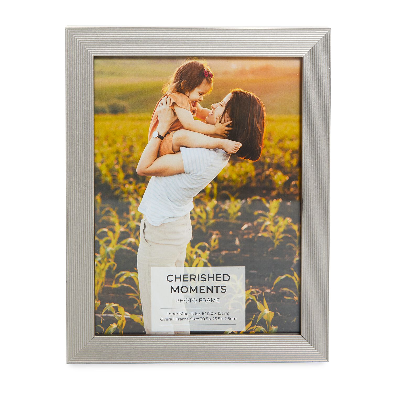 6x8 CHERISHED MOMENTS Photo Frame Silver