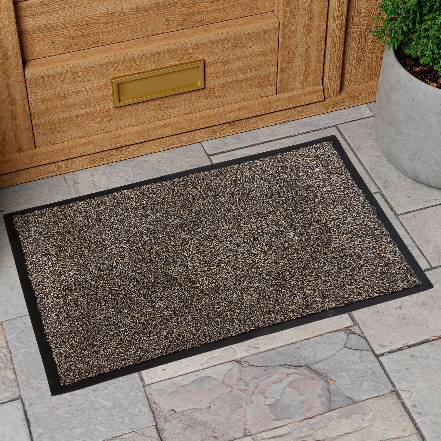 Chestnut Grove Washable Doormat 60x90cm - Brown