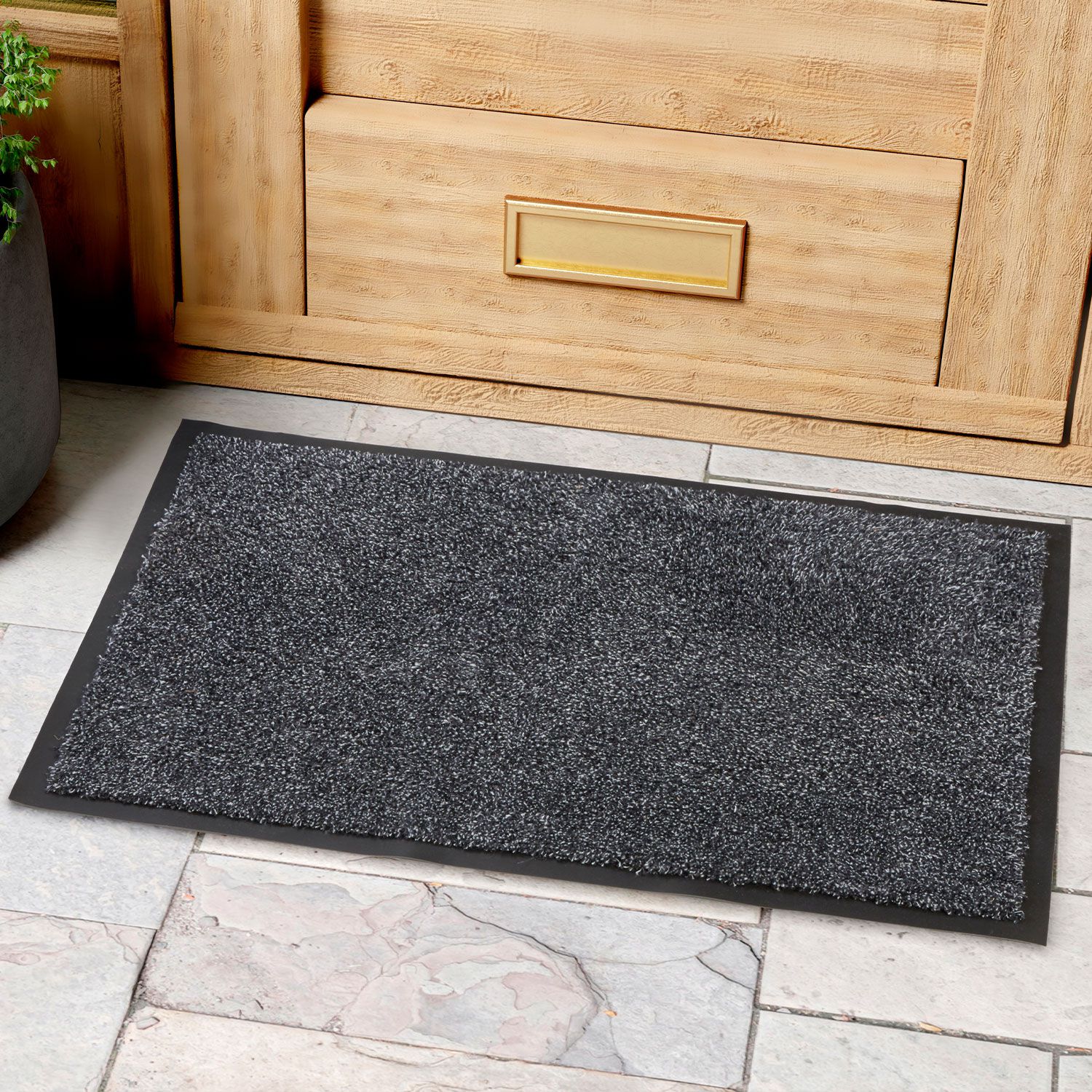 Chestnut Grove Washable Doormat 60x90cm - Grey