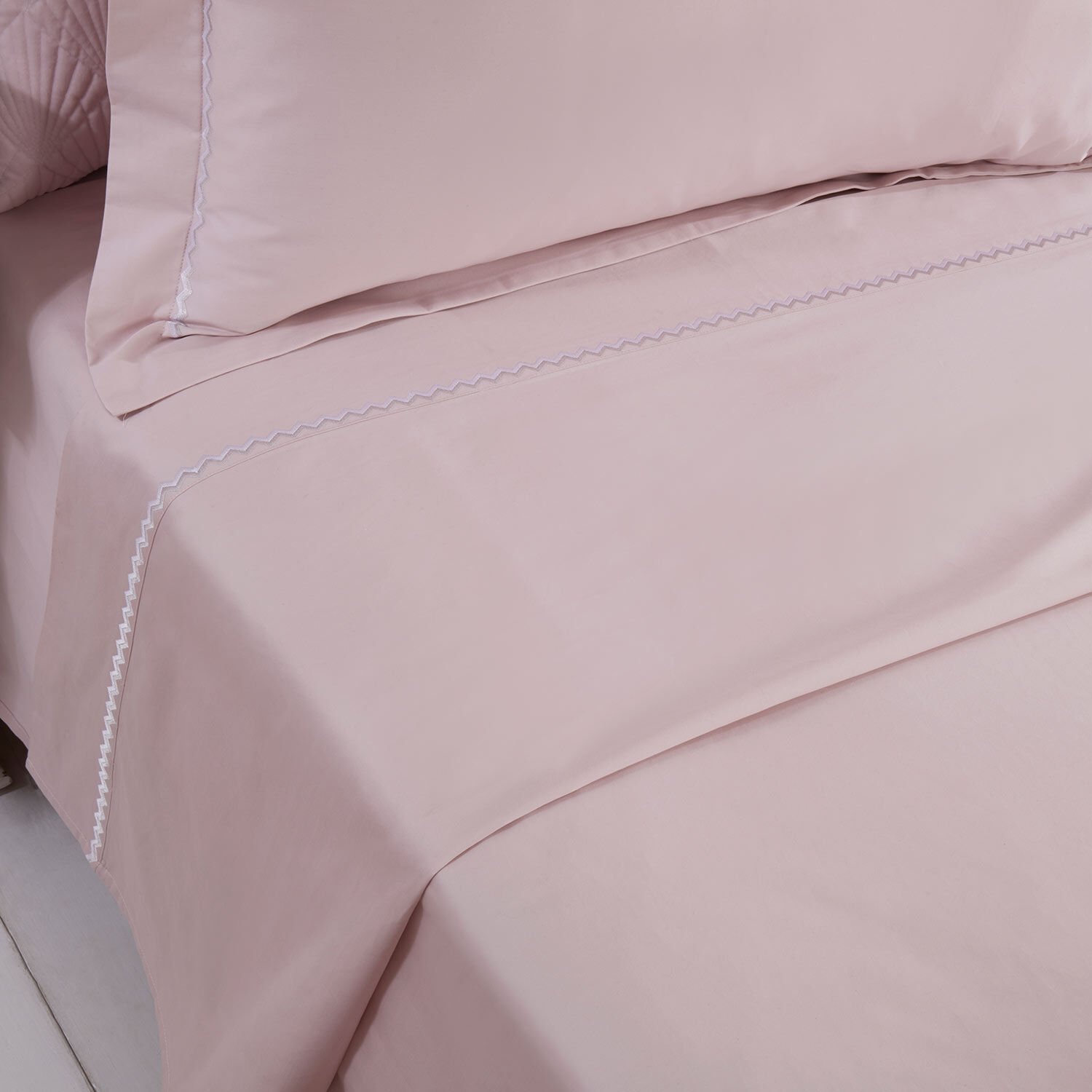 KS FLAT SHEET Chevron Blush 400tc