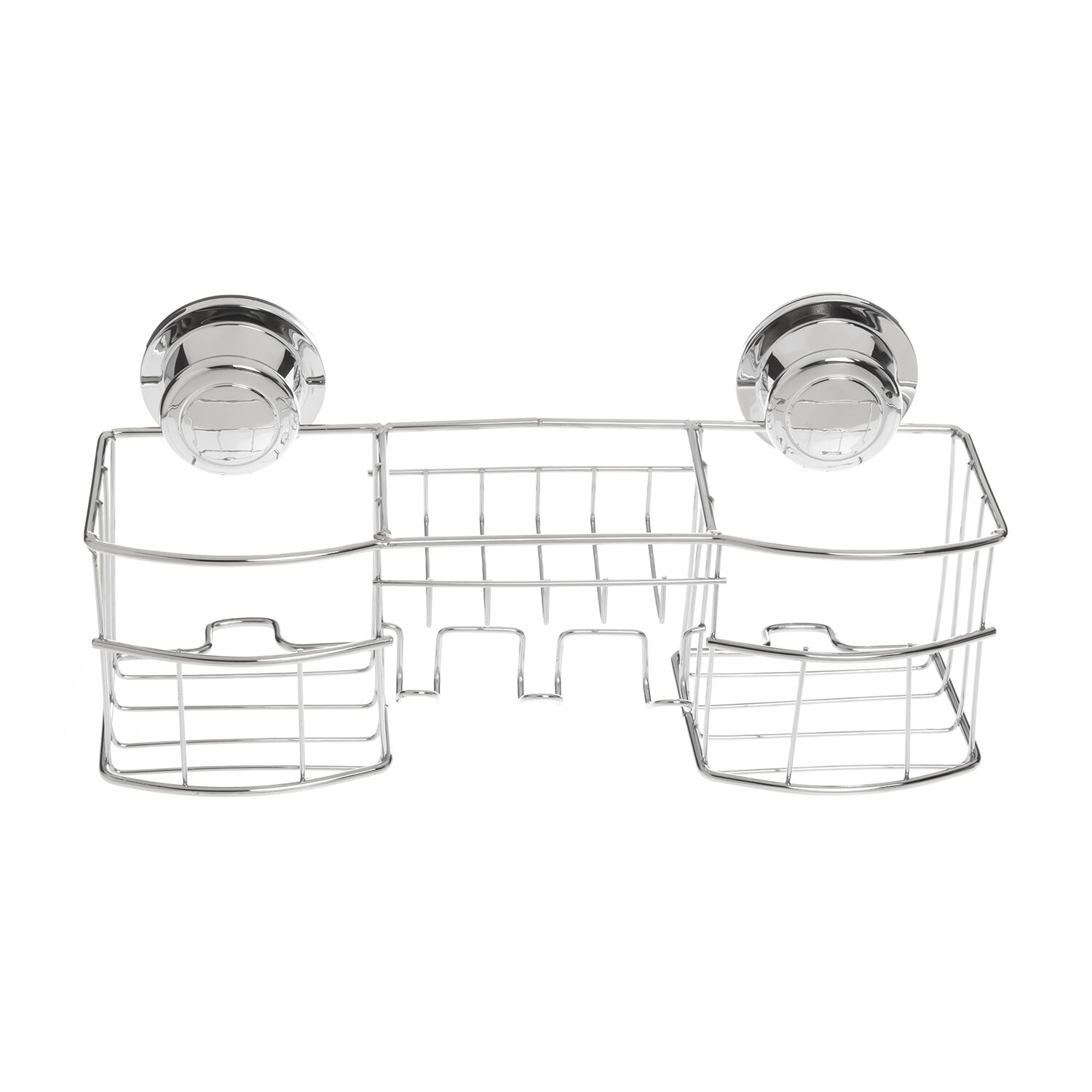 Chrome Shower Caddy With Suction Fix