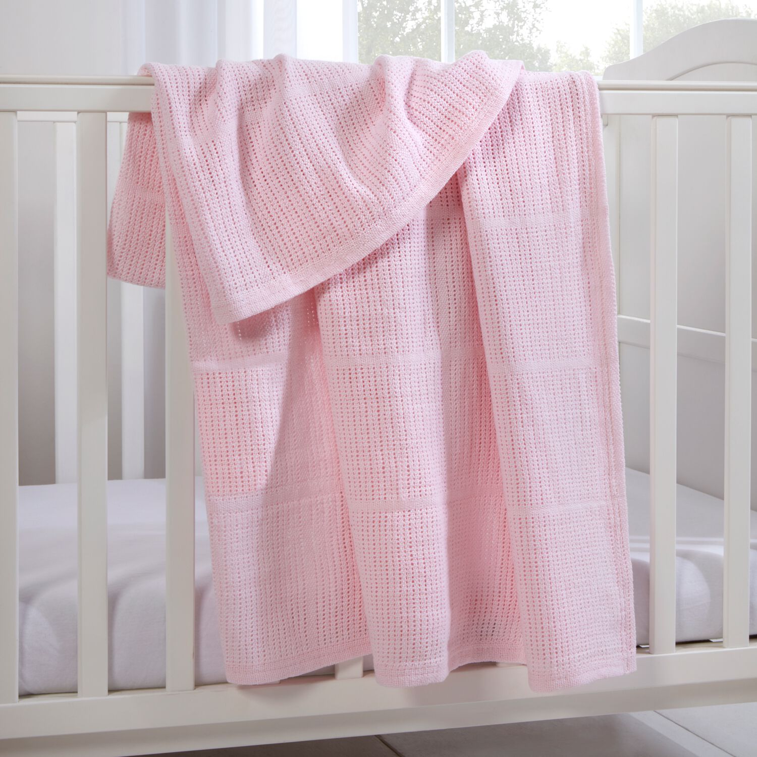 CLAIR DE LUNE LARGE PINK Cellular Blanket