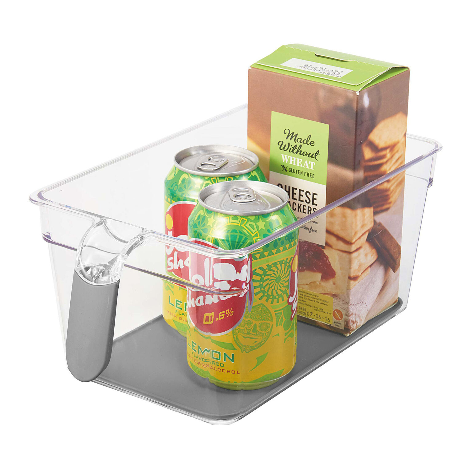 Clear Handled Storage Basket Deep