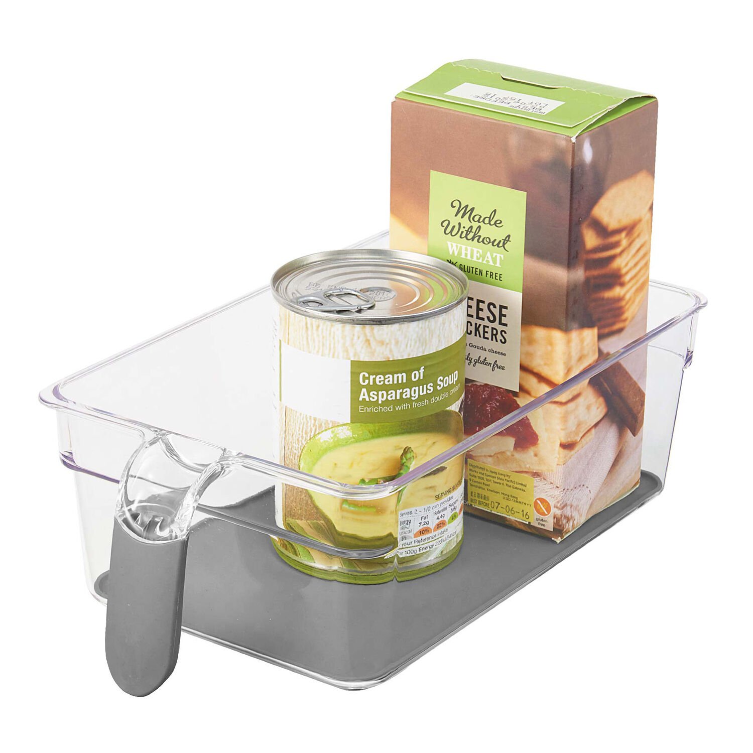 Clear Handled Storage Basket Medium