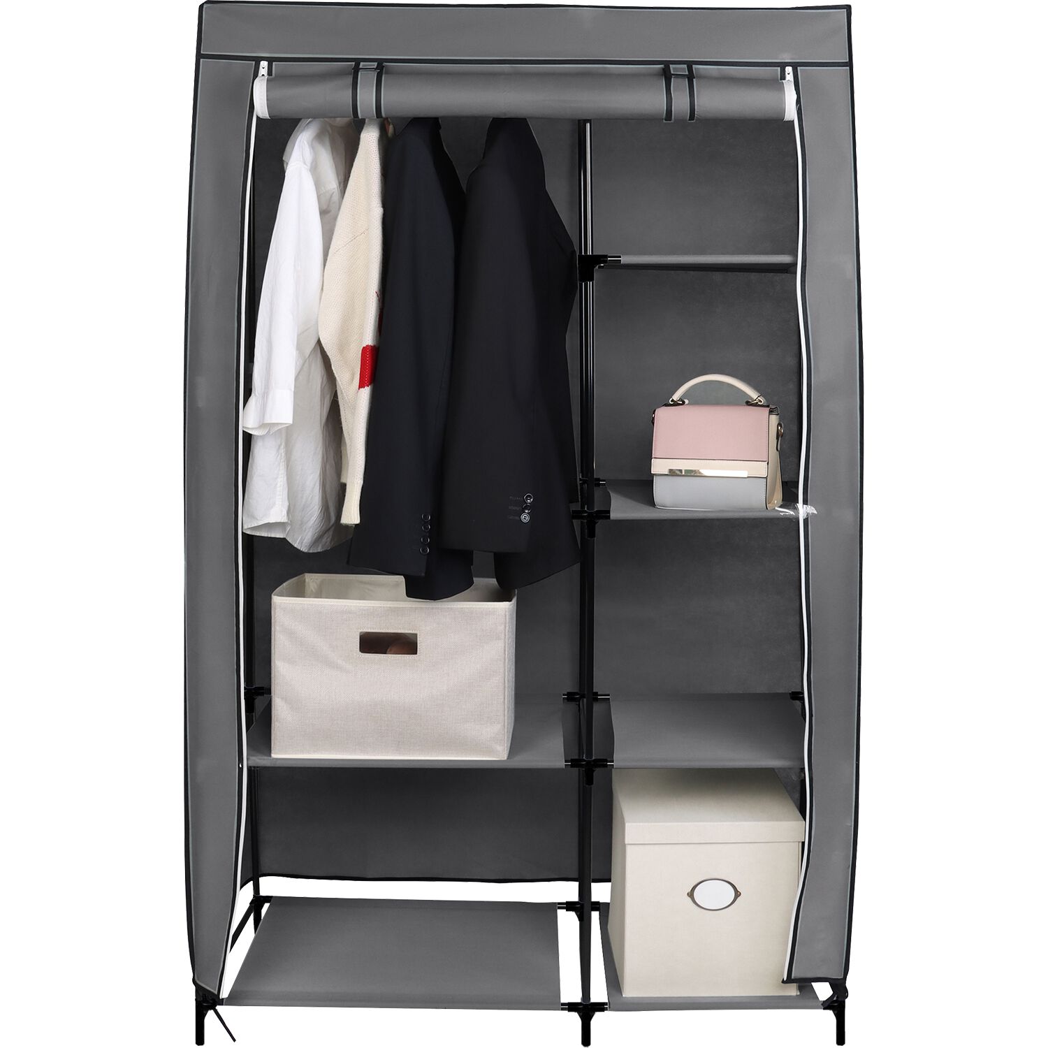 Clever Clothes Wardrobe Charcoal