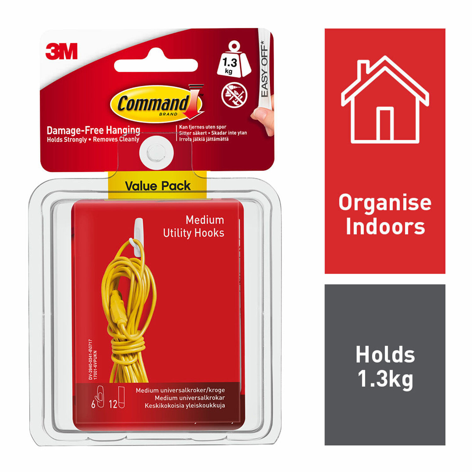 Command 12 Medium Strips & 6 Hooks