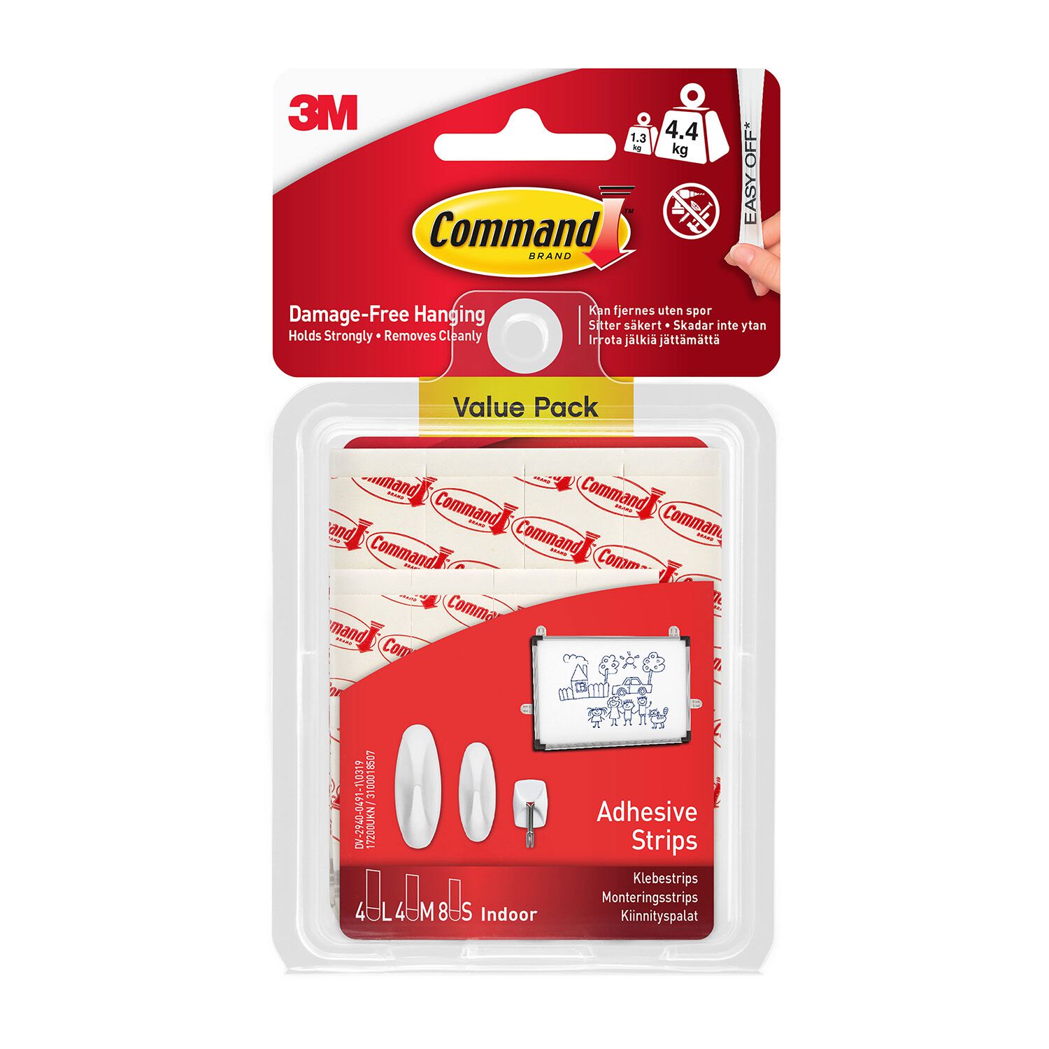 Command Assorted Adhesive And Refill Strips