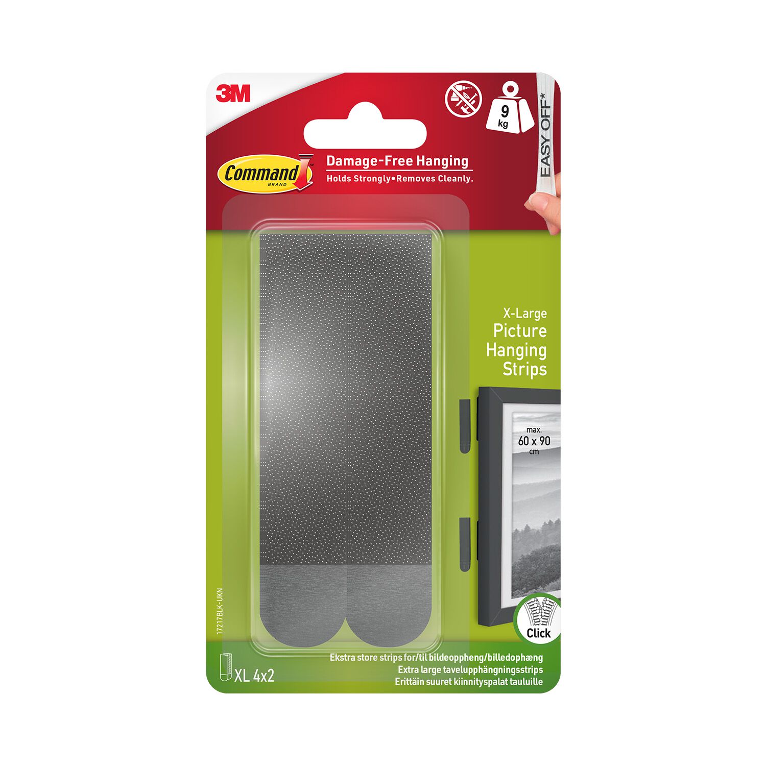 Command Black XL 4Pk Picture Hanging Strips