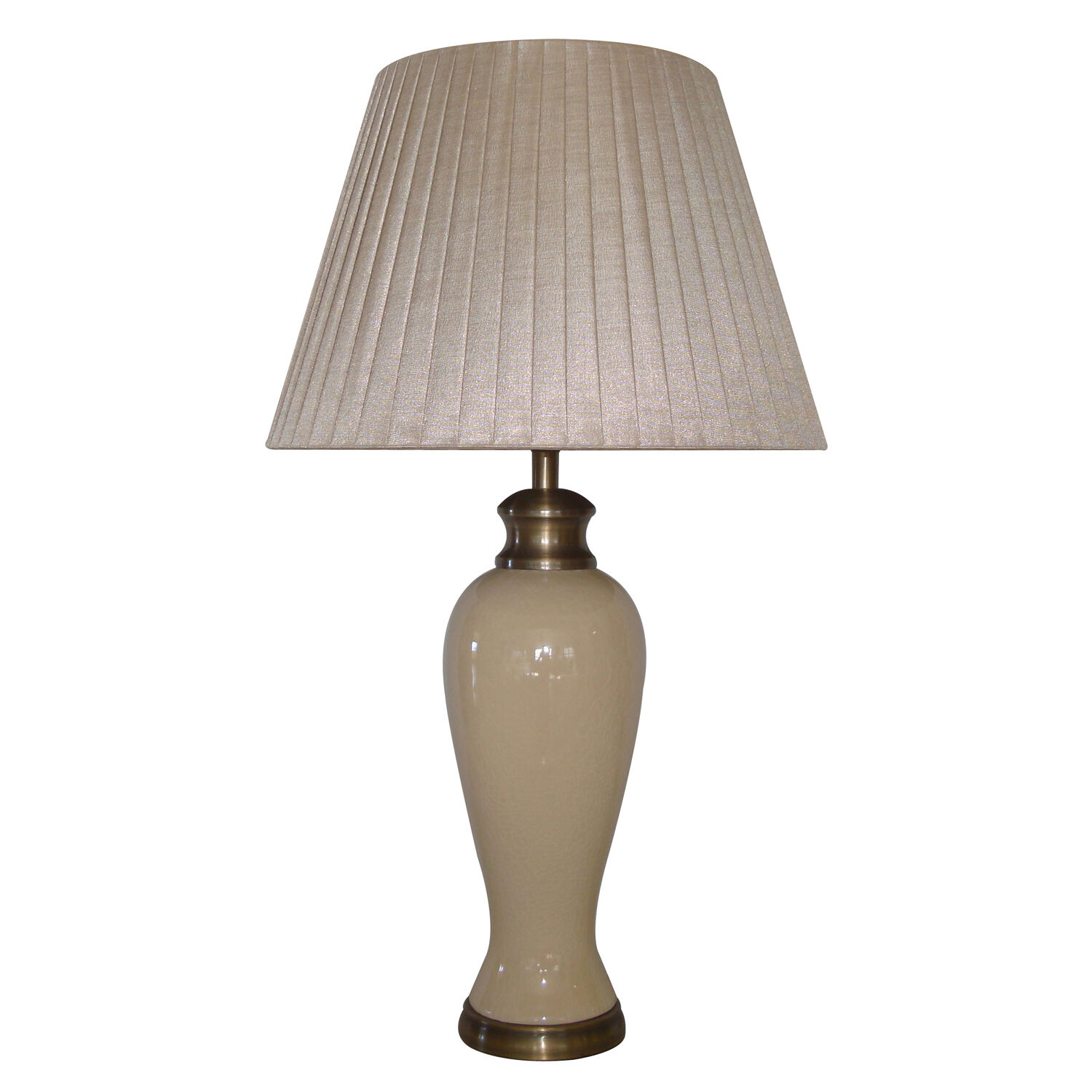 Cream Crackle Ceramic Lamp