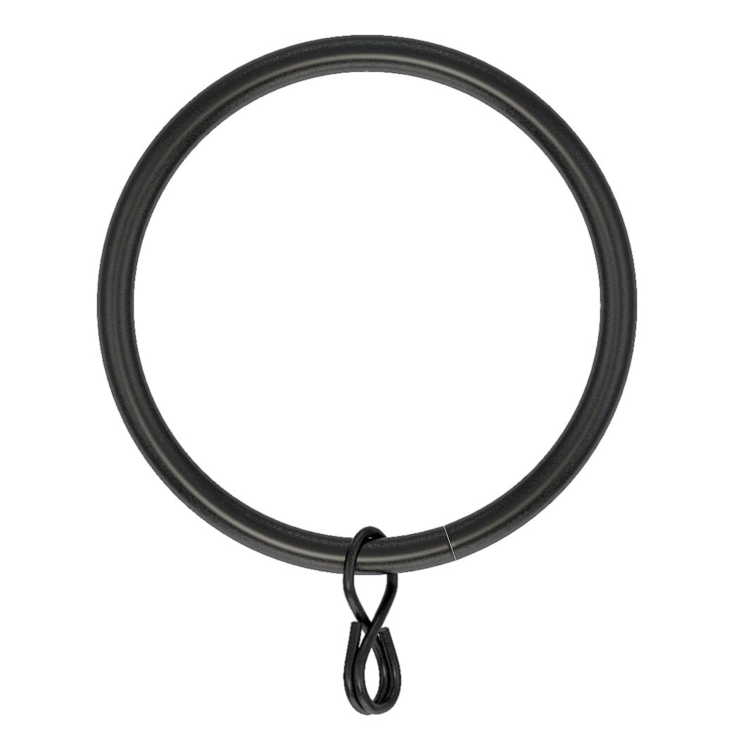Metal Rings Matte Black 50mm 10pk