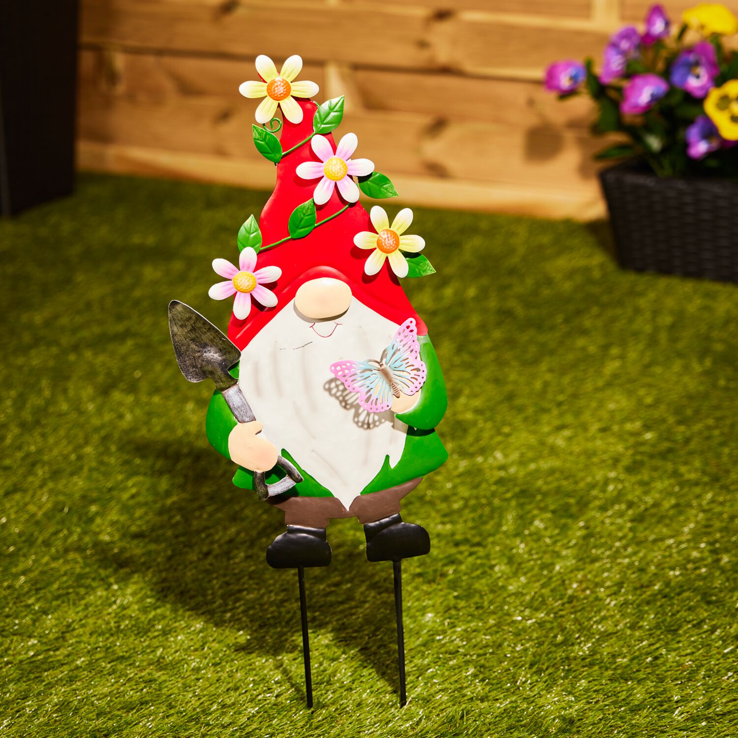 Daisies Gnome Garden Decor Stake