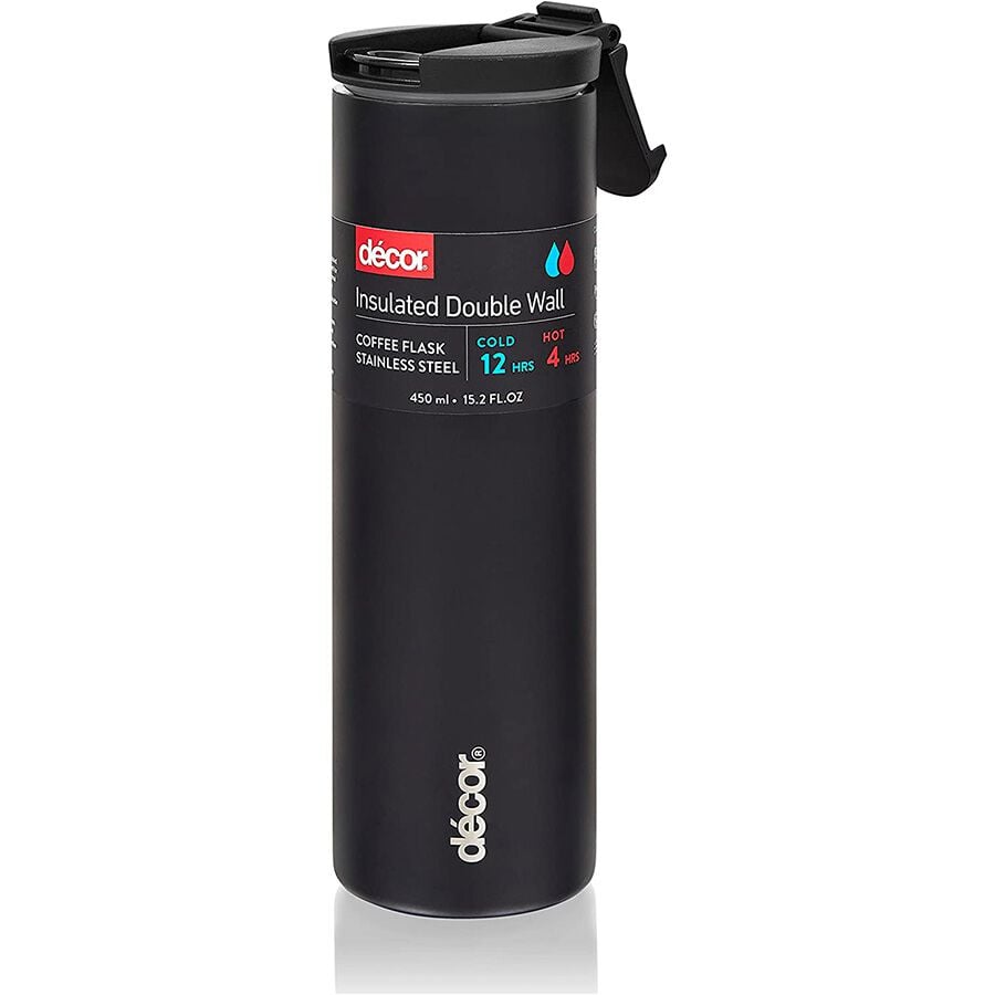 Decor Black Vacuum Insulated Coffee Travel Mug