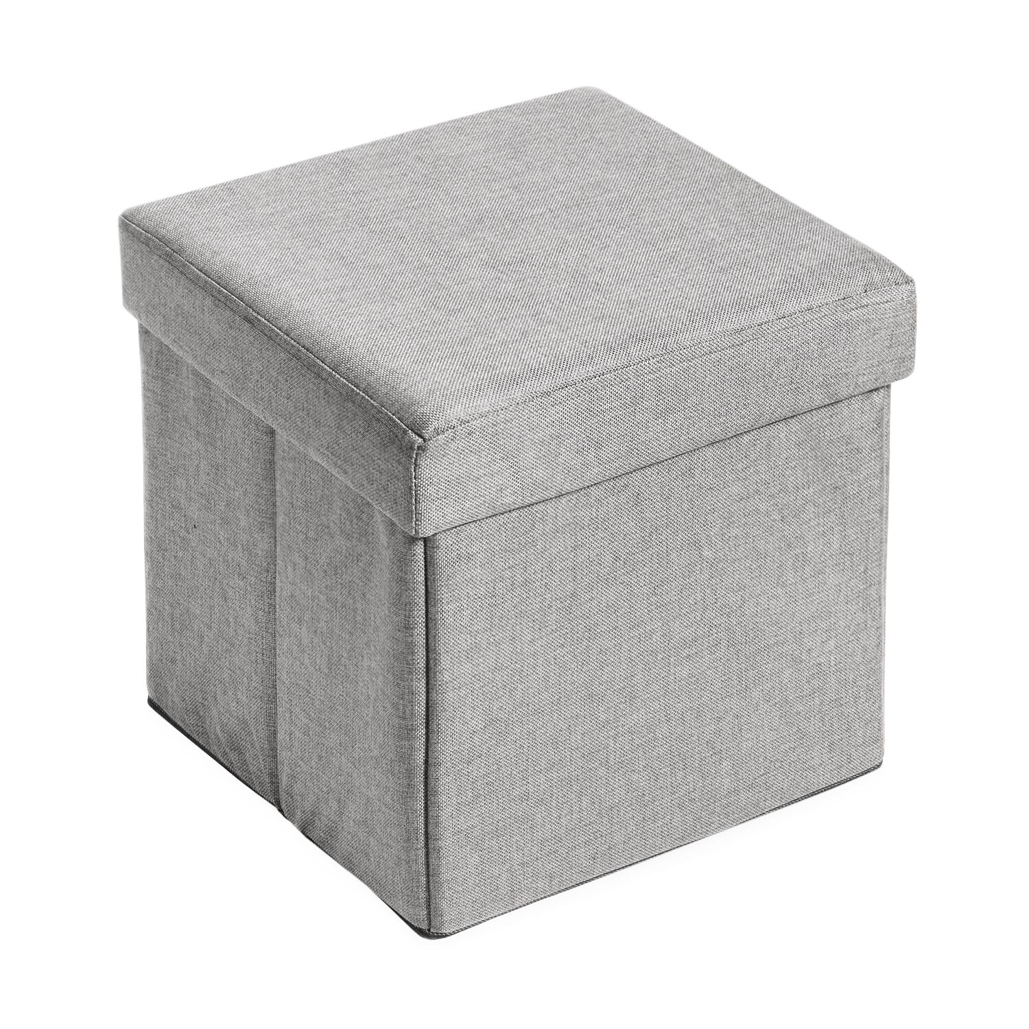 Deluxe Charcoal Grey Folding Ottoman