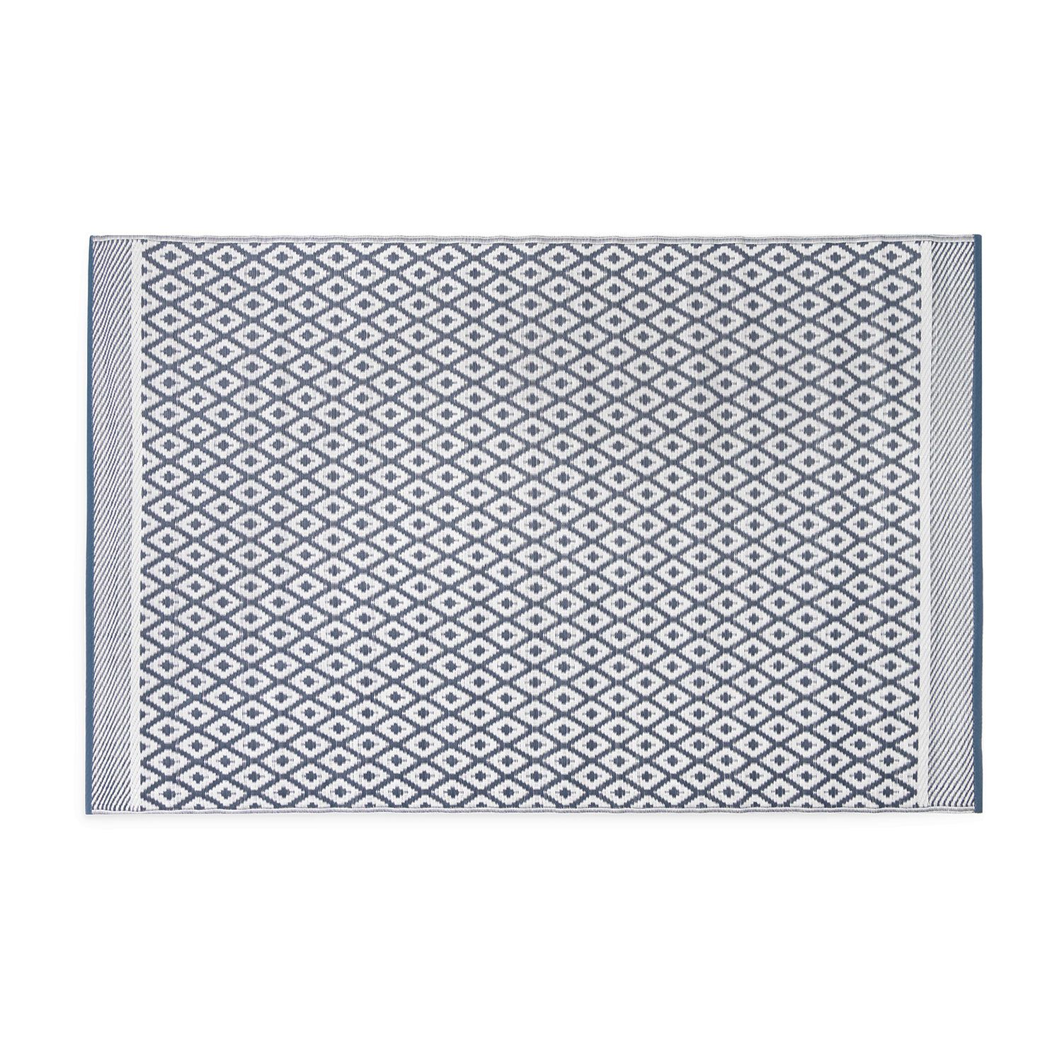 Diamond Navy Outdoor Mat 120 x 180cm