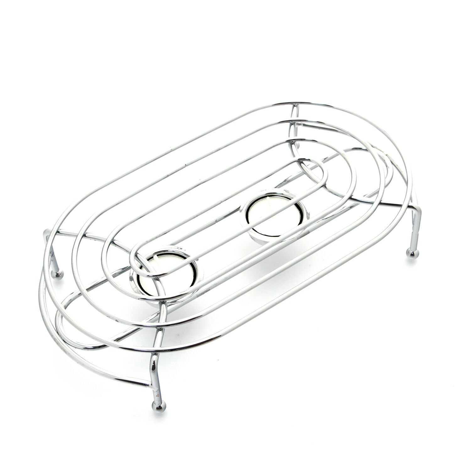 Double Food Warmer Chrome