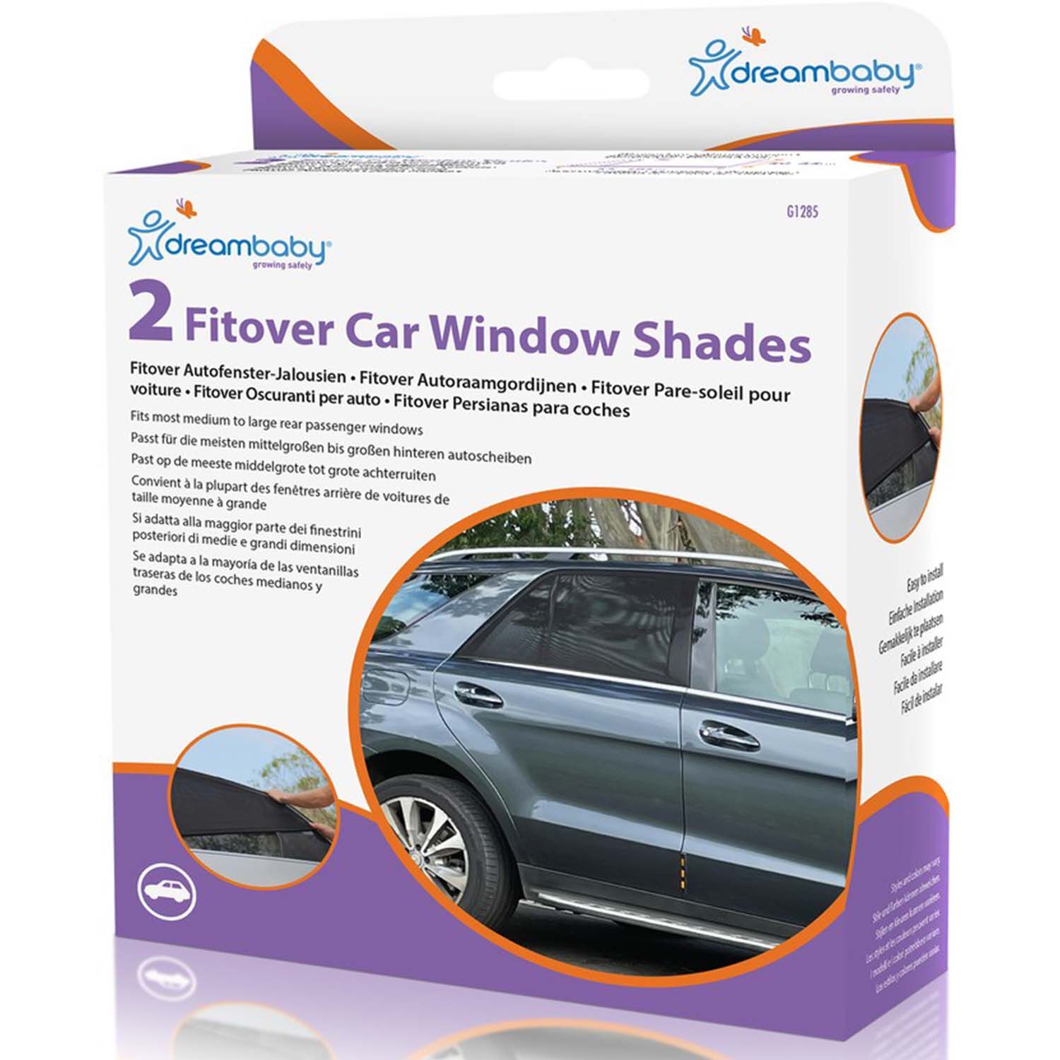 Dreambaby Fitover Car Window Shades 2 Pack