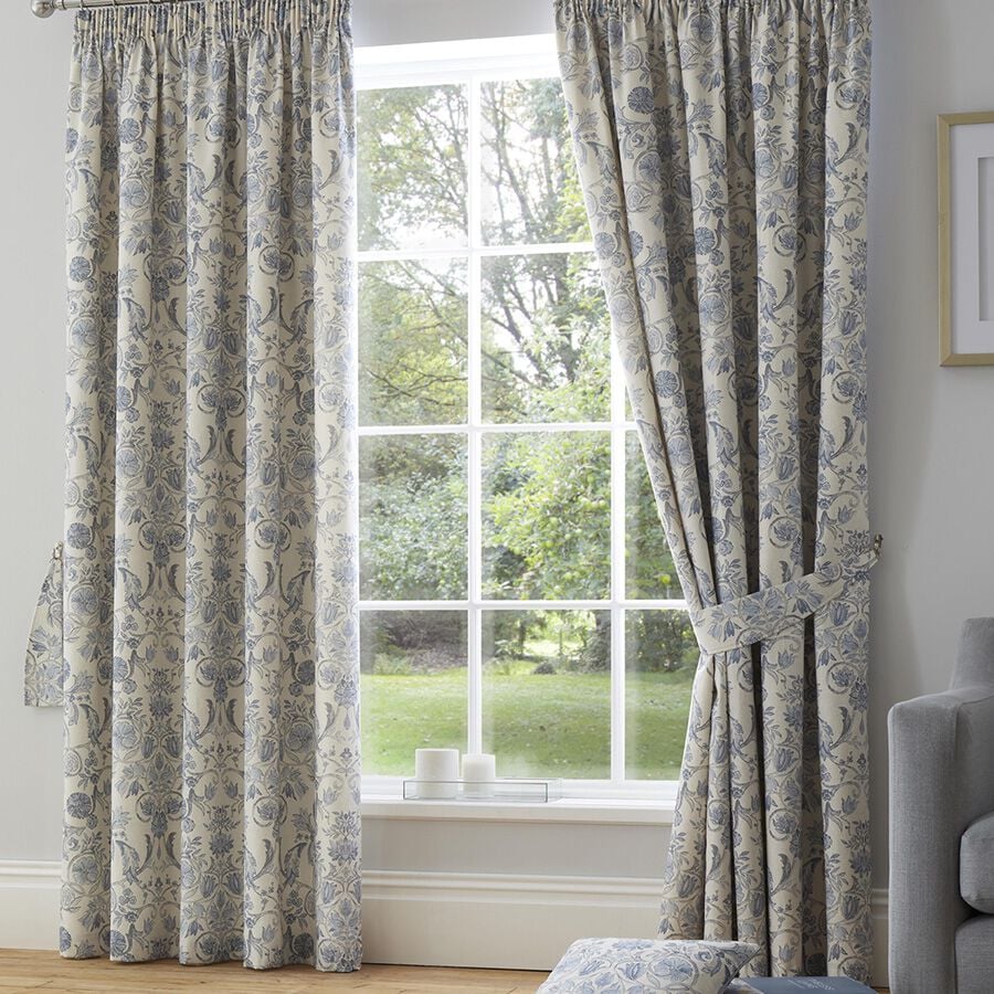 Dreams & Drapes Averie Blue 66 x 54 Curtain