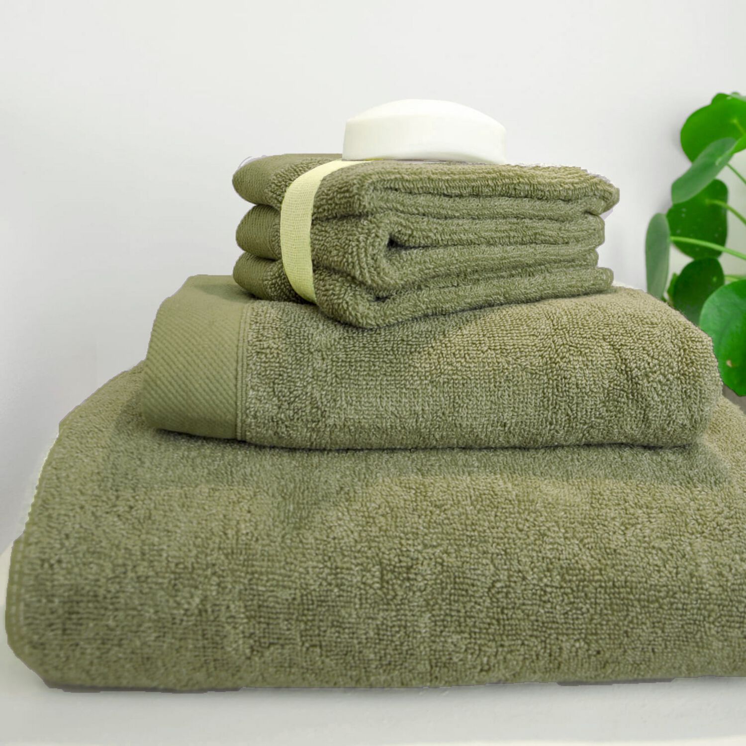 ABODE ECO KHAKI 3PK Face Towel