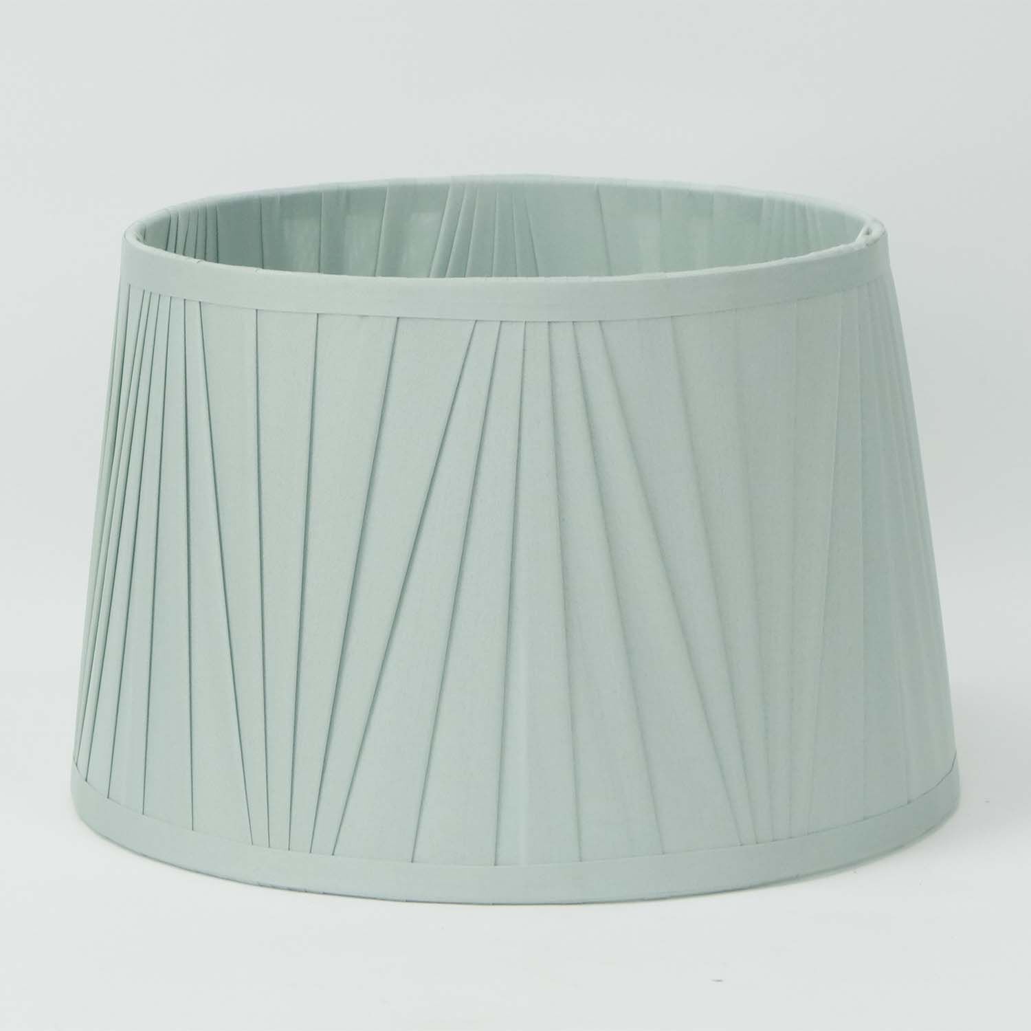 DUCK EGG FAUX SILK V PLEAT SHADE - 14"