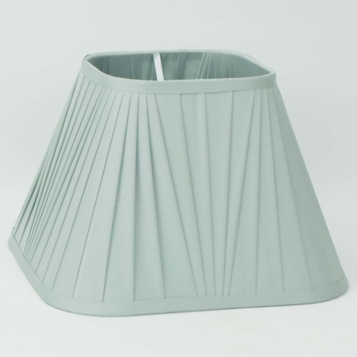 Duck Egg Faux Silk V Pleat Square Shade
