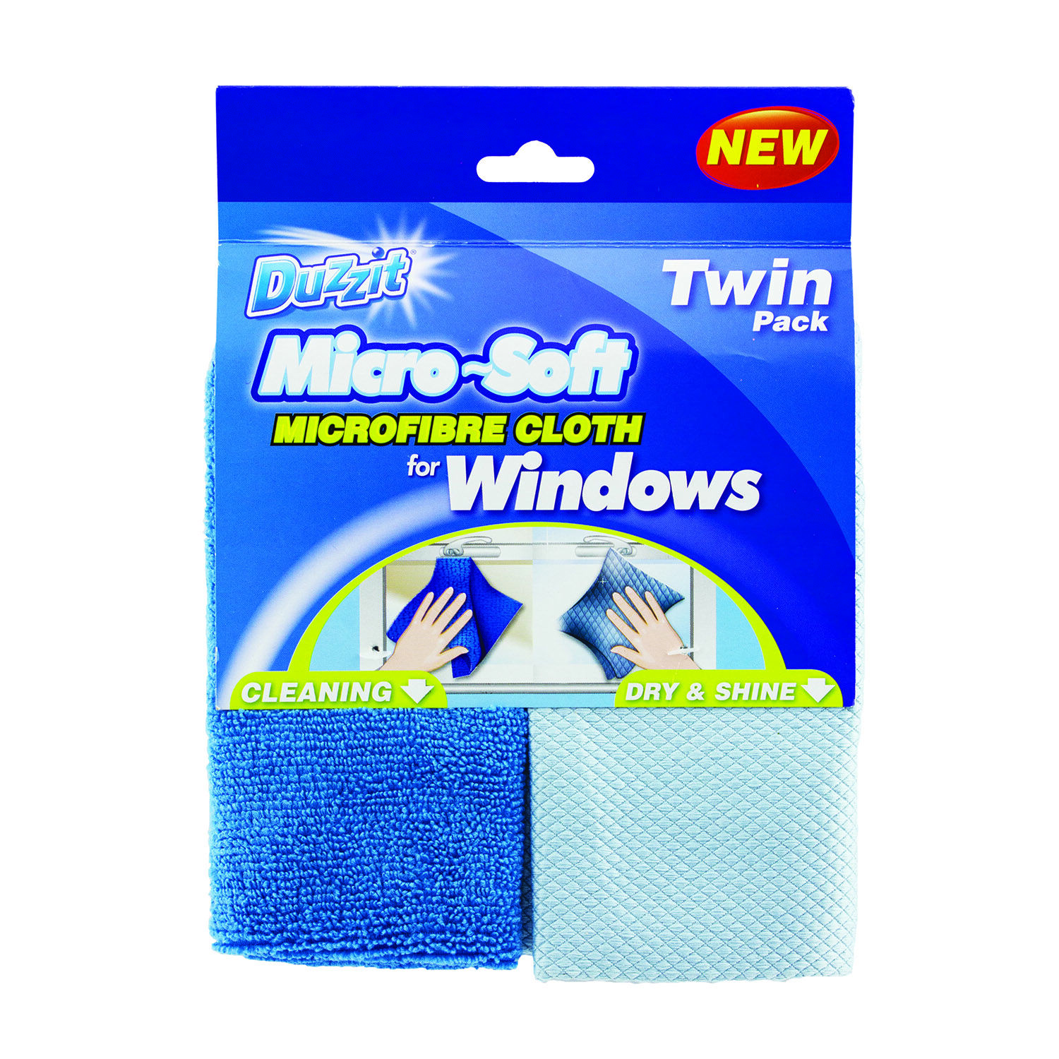 Duzzit Micro-Soft Window Cloth 2pk