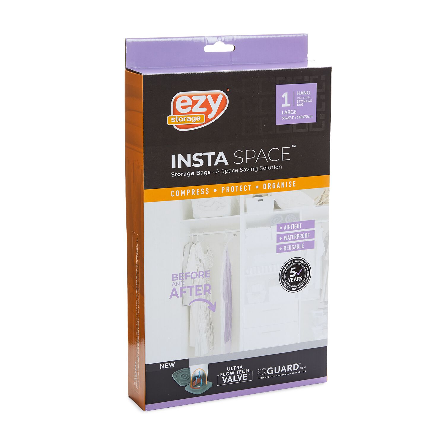 EZY STORAGE INSTA SPACE LARGE HANG VAC Bag
