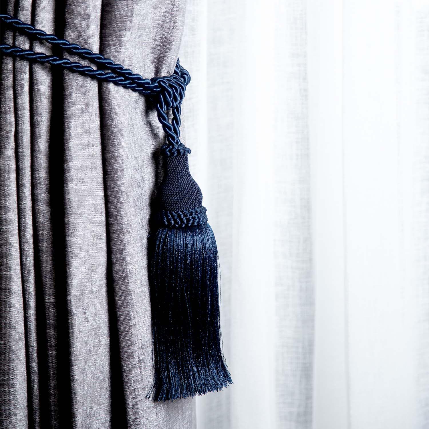 ELEGANCE MEDIUM ROPE NAVY Tieback