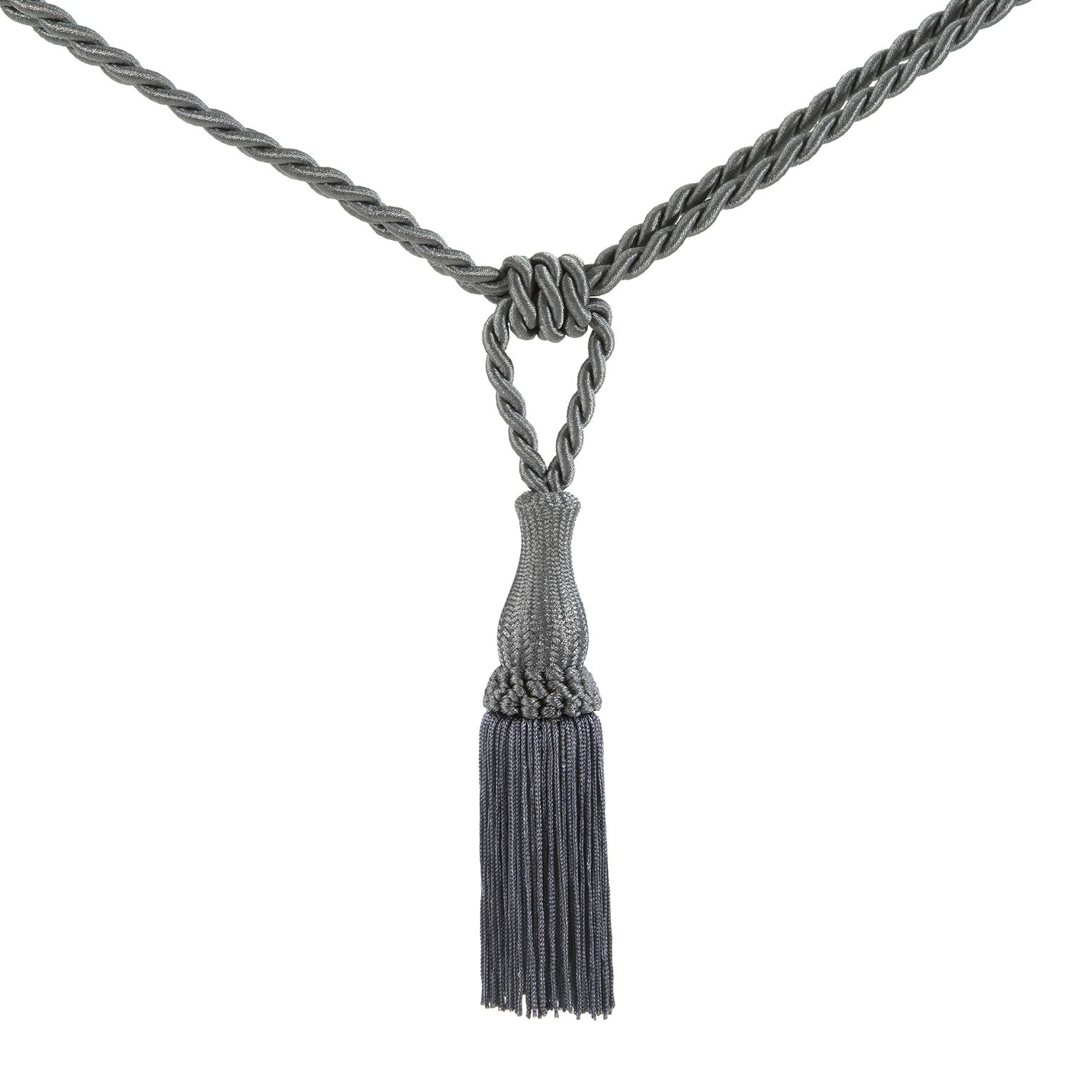Elegance Small Rope Charcoal Tieback