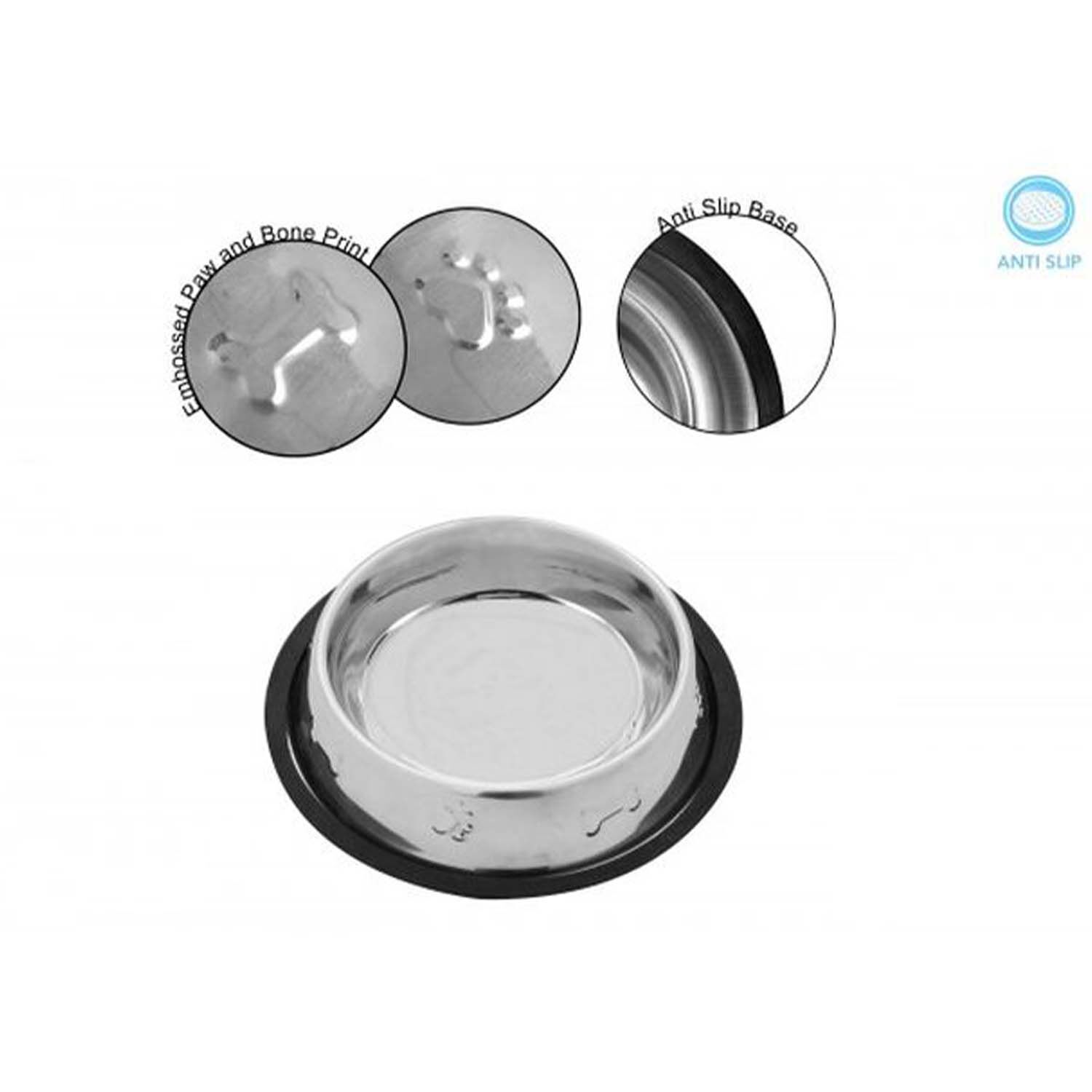 Embosed Anti Skid Pet Bowl 15cm