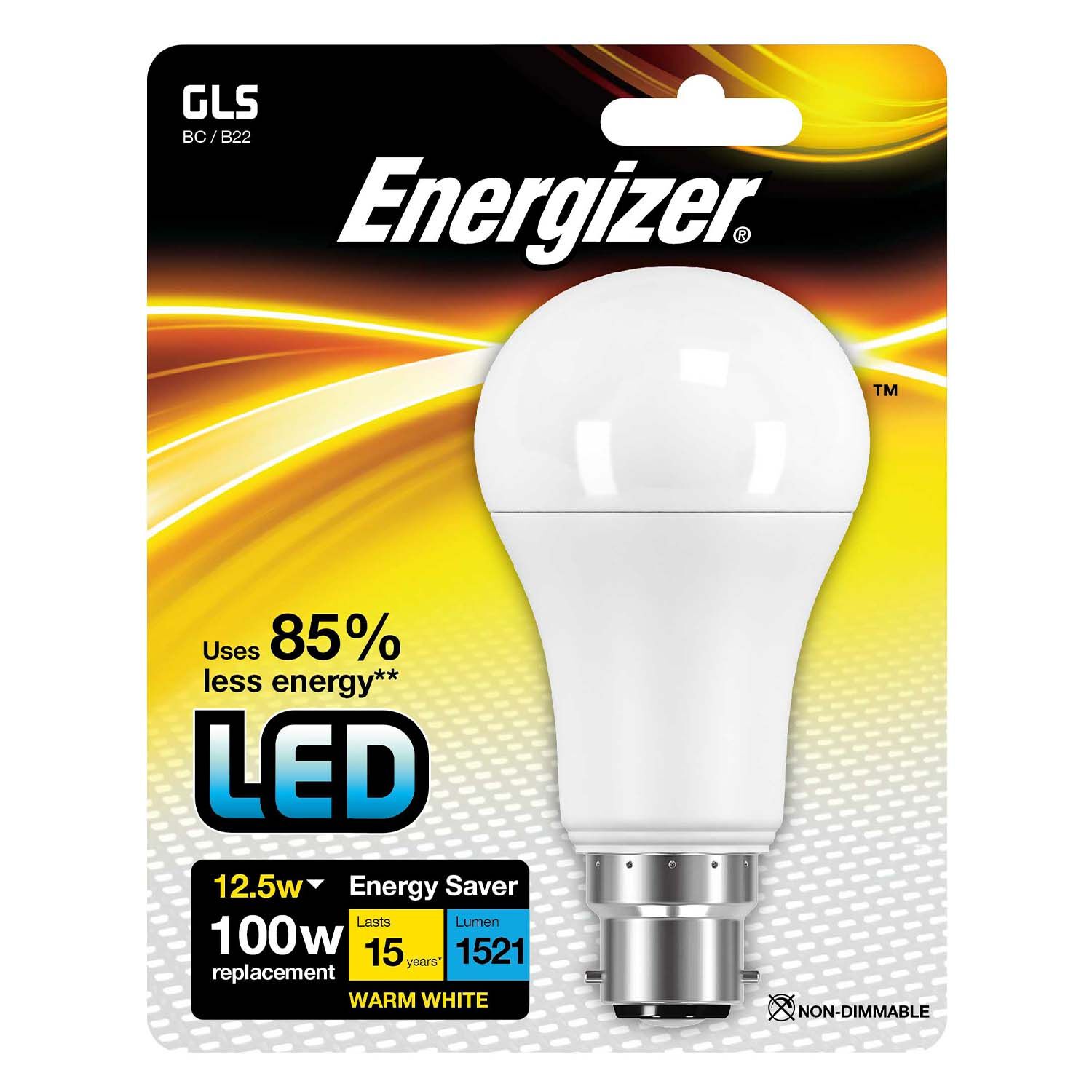 Energizer GLS B22 LED Bulb Opal 12.5W (EQ100W)