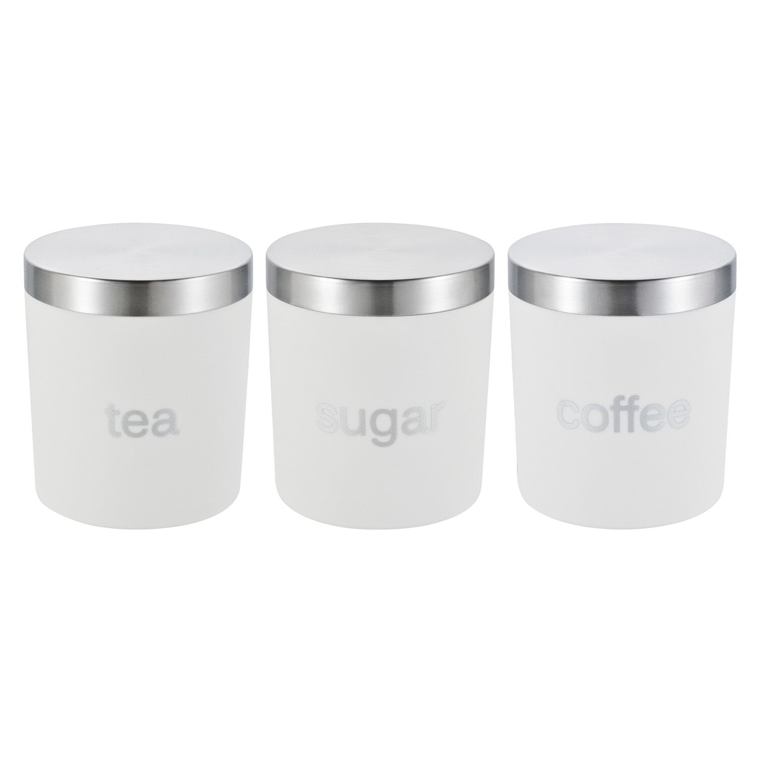 Essentials Set Of 3 Canisters - Cream