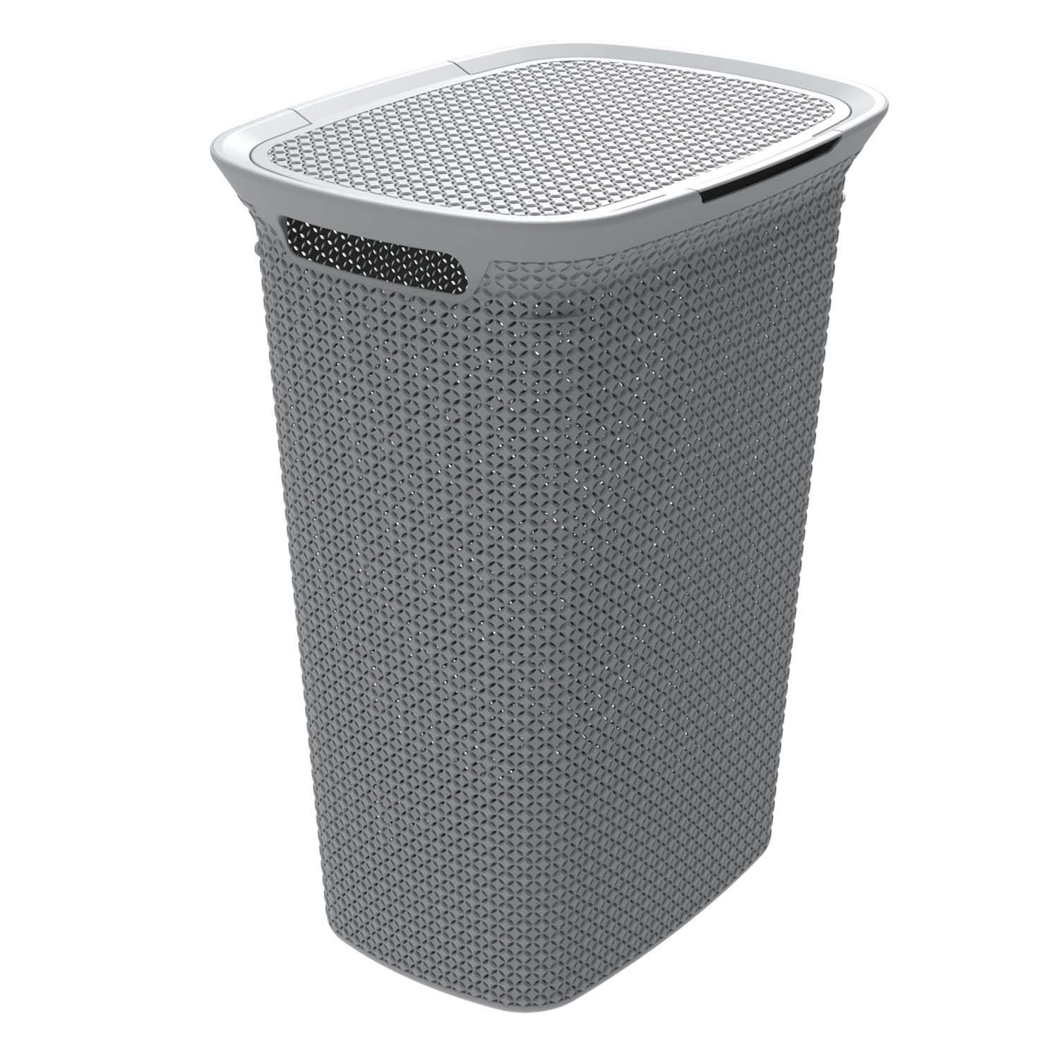Ezy Mode Grey Laundry Hamper 57L