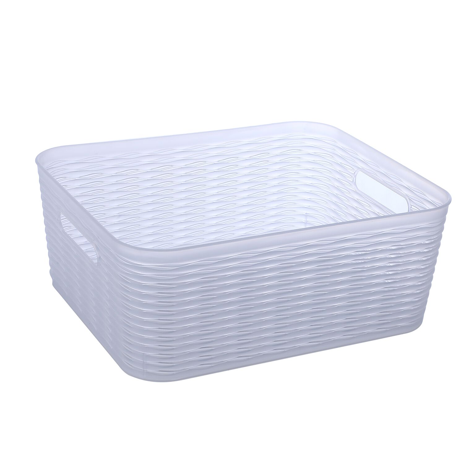 11L EZY STORAGE WAVE BASKET Clear