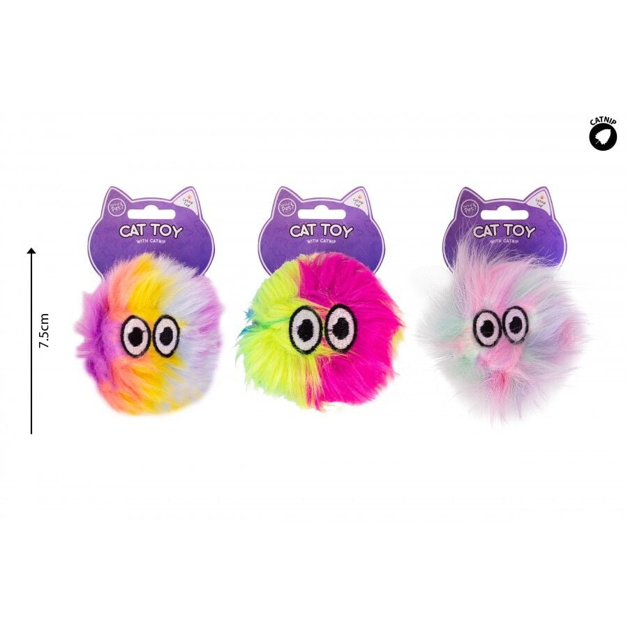 Fluffy Ball Cat Toy With Catnip