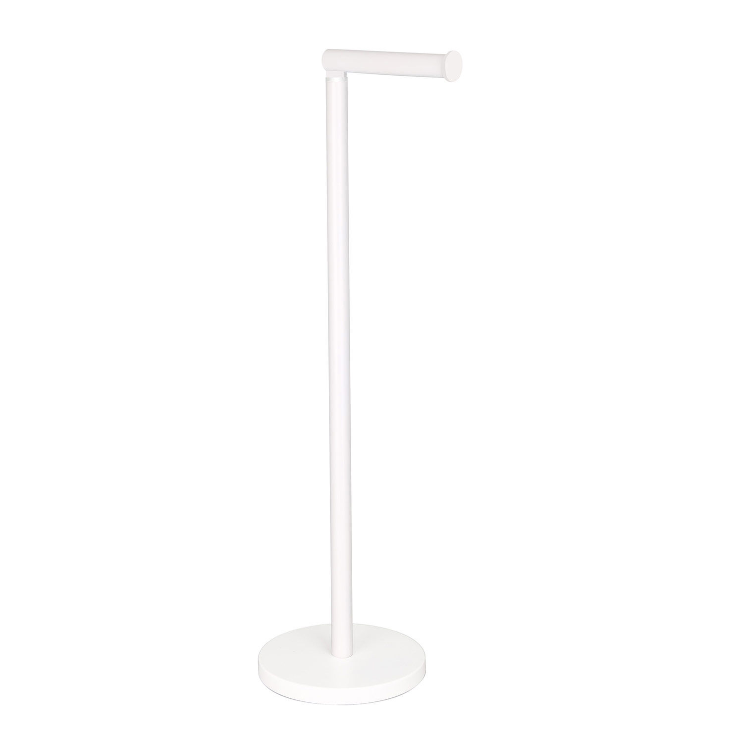 Freestanding Toilet Roll Spike & Holder White