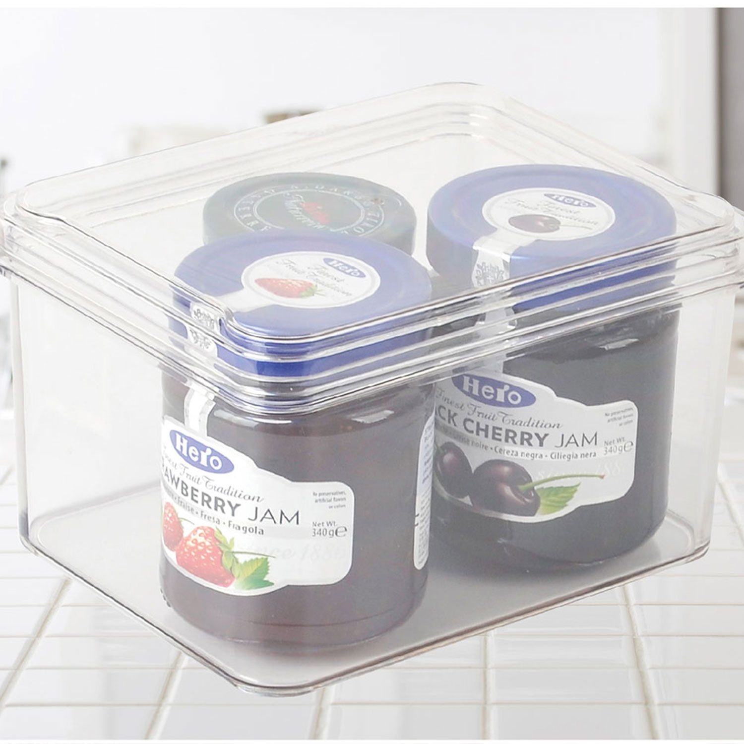 Fridge & Freezer Bin With Lid 17.6X13.8X10.9cm