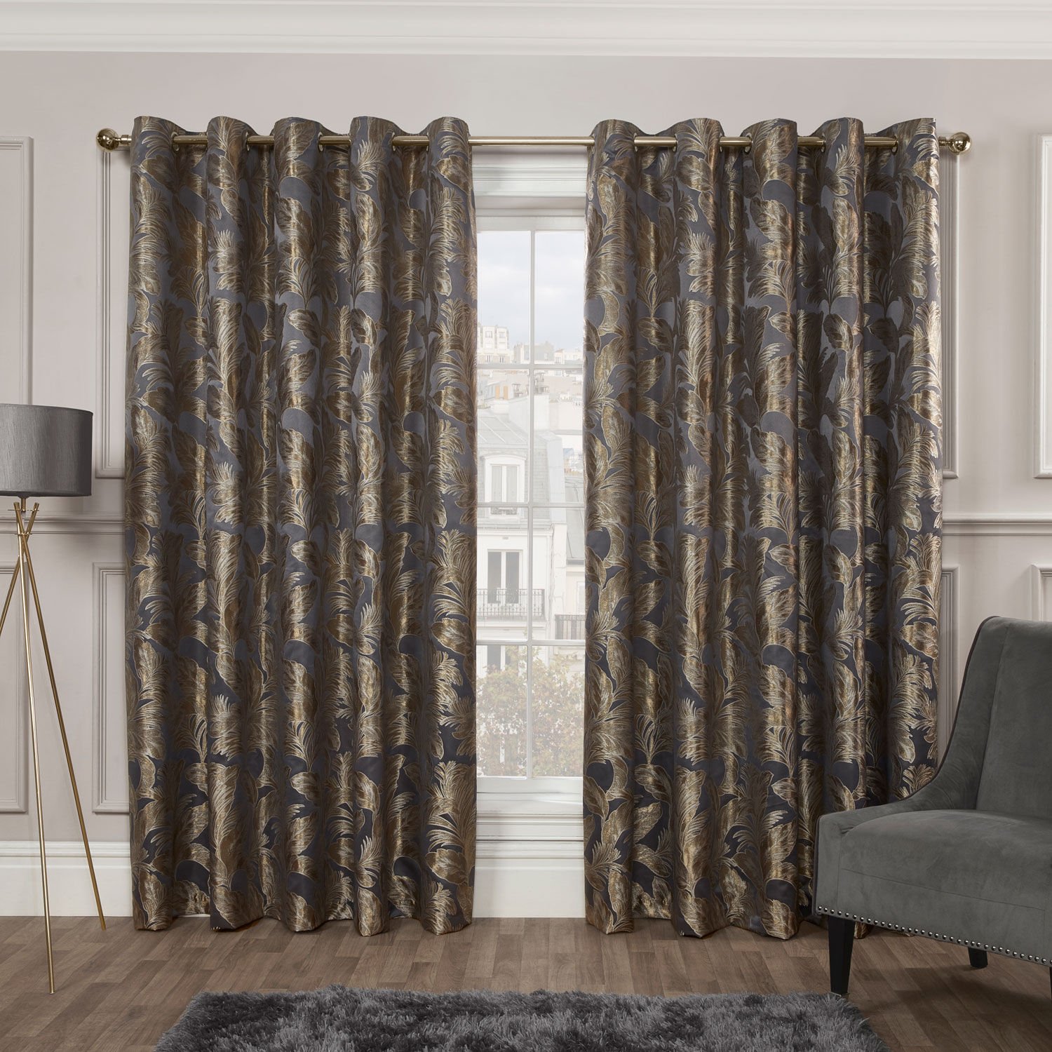 Fusion Charcoal Curtains