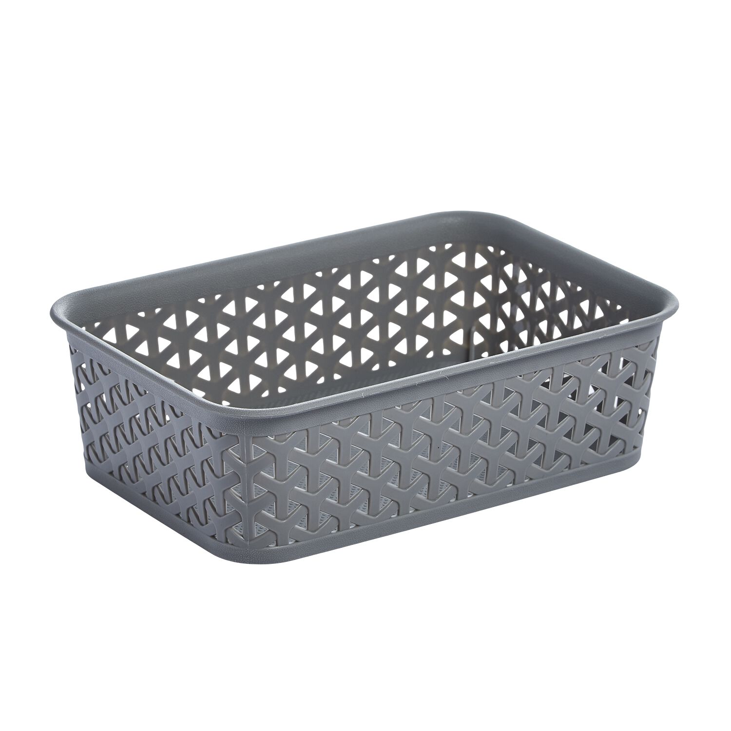 Geometric 1.5L Grey Storage Basket
