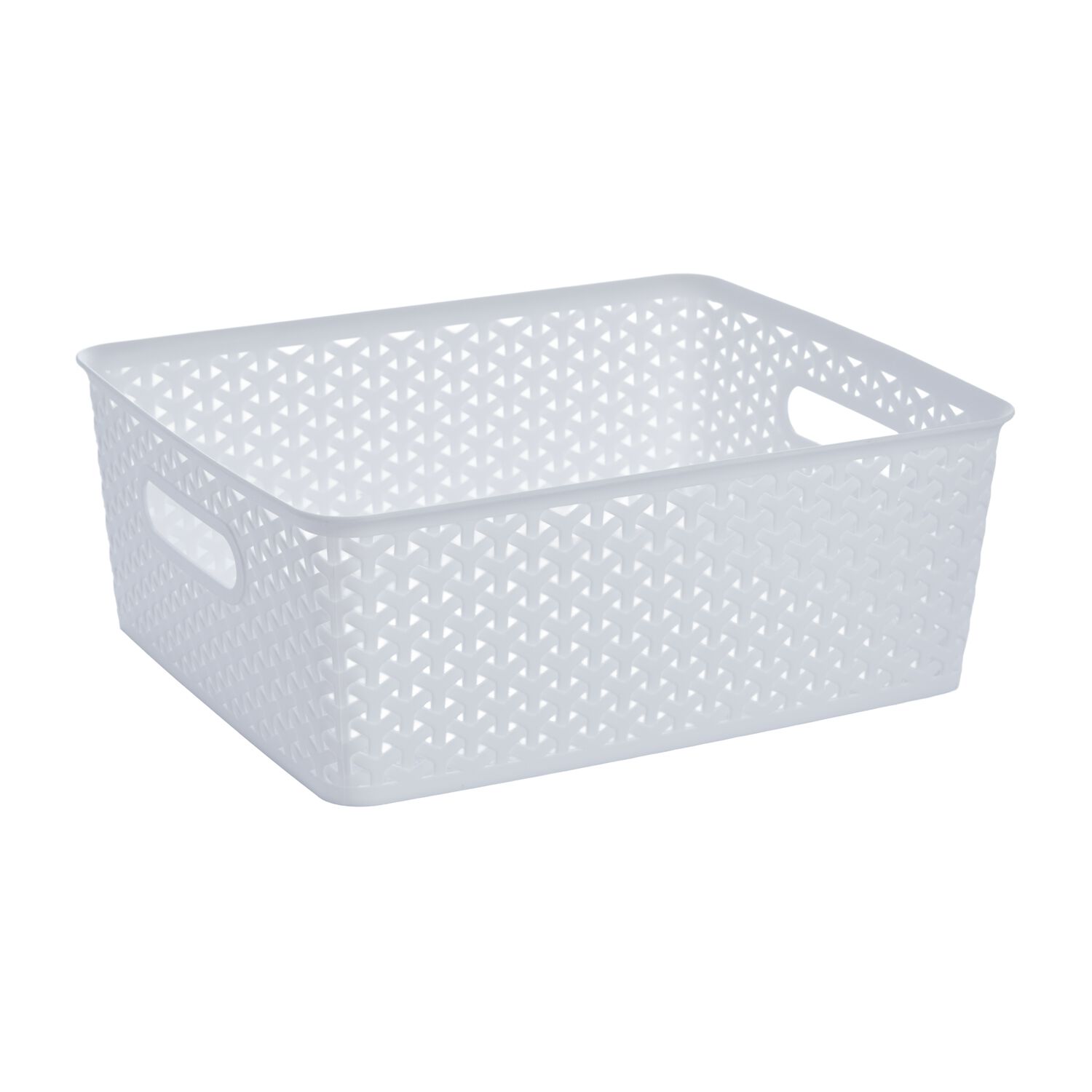 Geometric Storage Basket 14.5L - White
