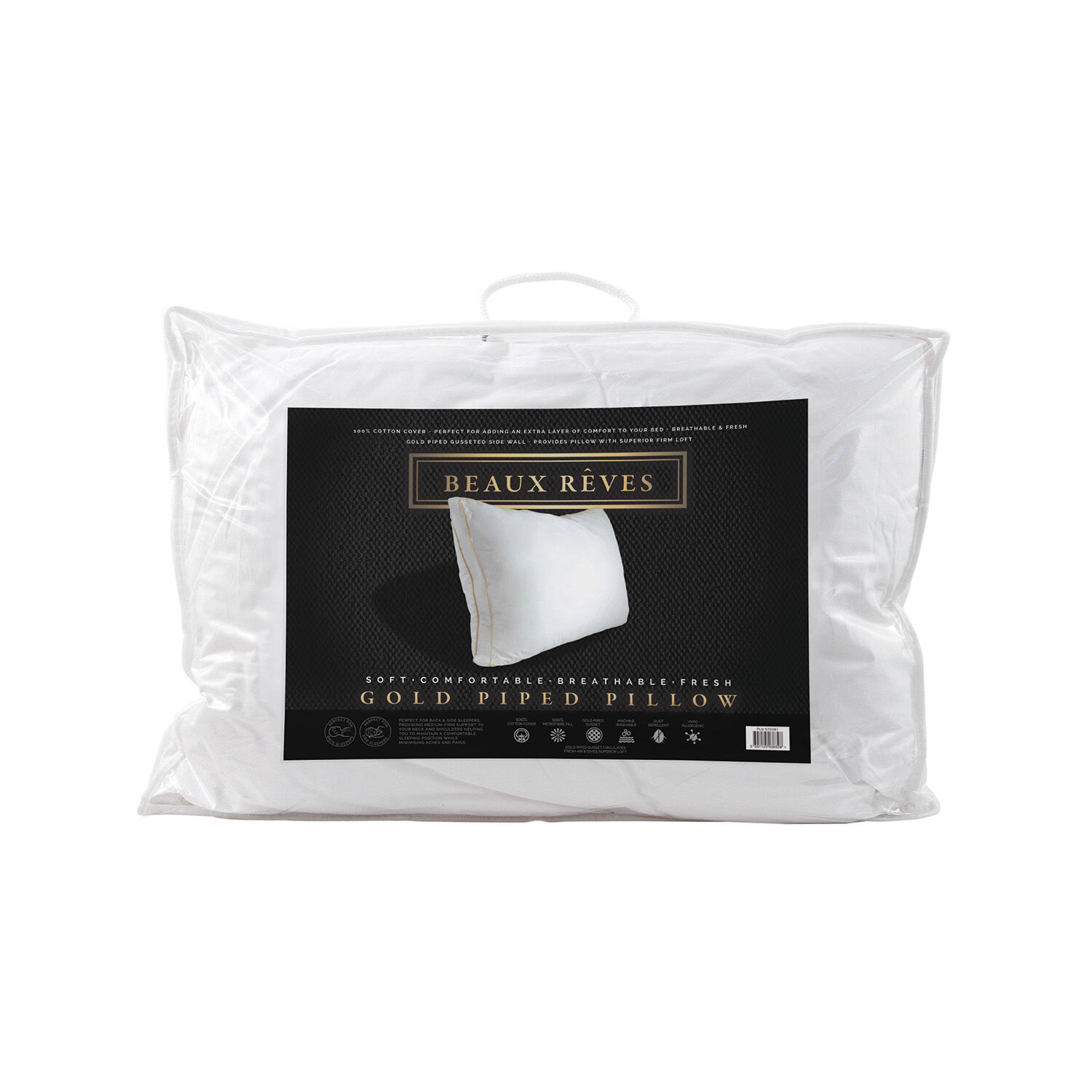 Gold Piped Pillow Beaux Reves