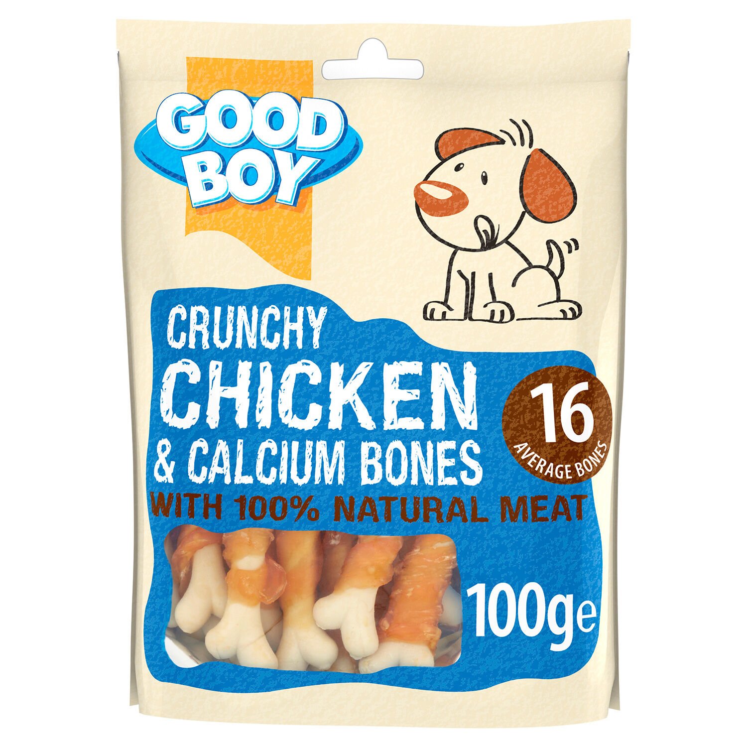 Good Boy Crunchy Chicken & Calcium Bones 100g