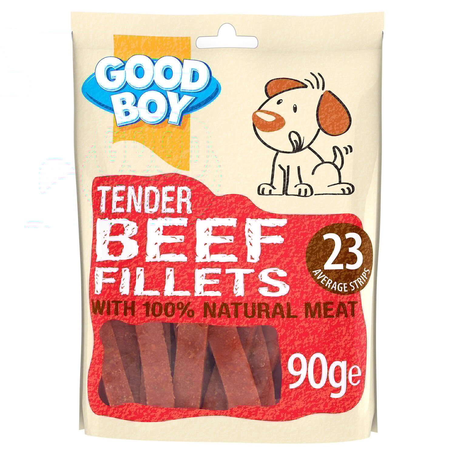Good Boy Tender Beef Fillets 90g