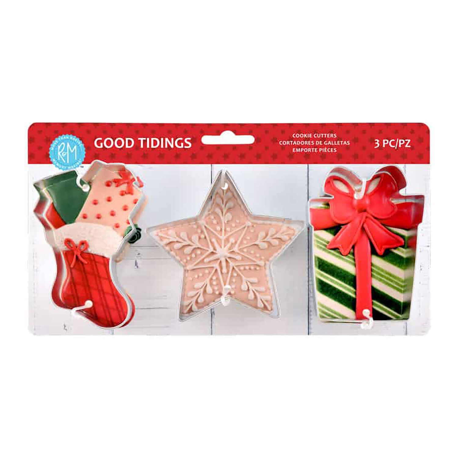 Good Tidings Stainless Steel 3 Cookie Cutters