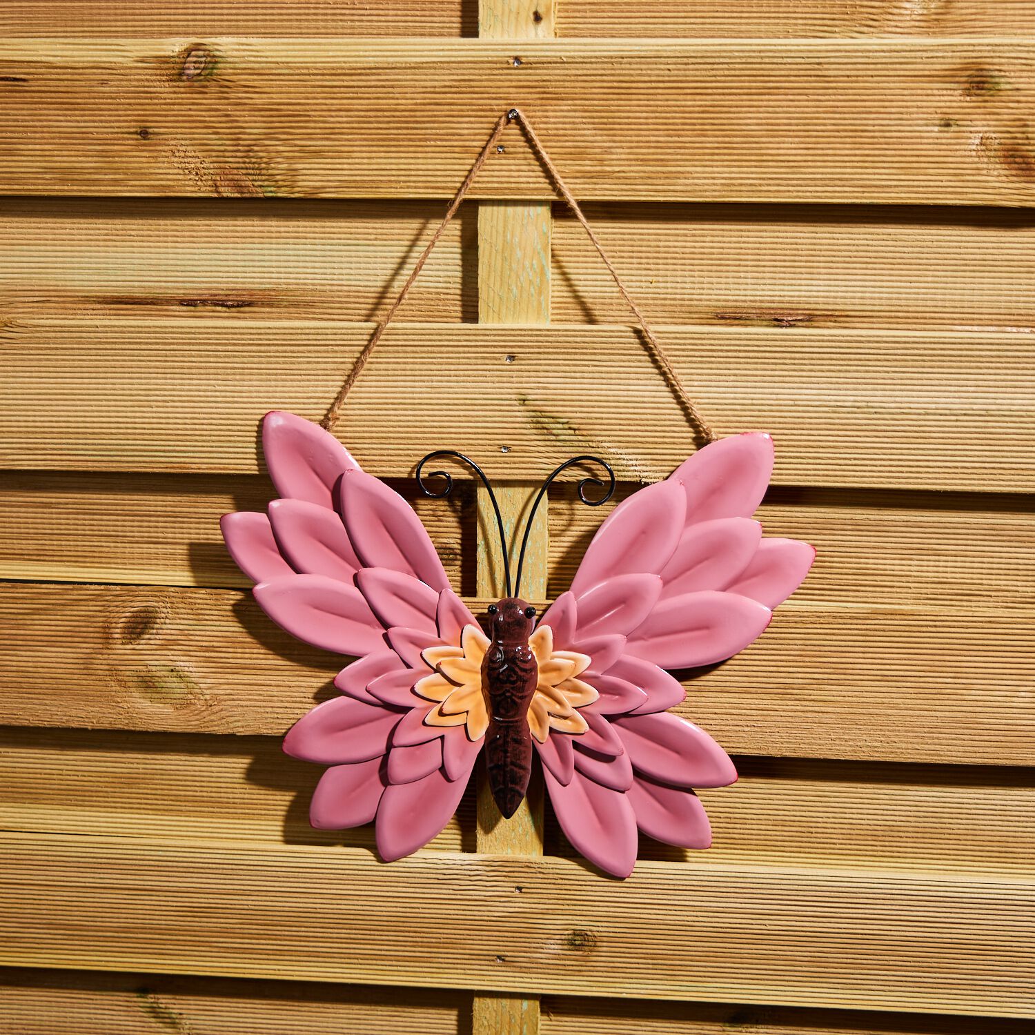 Hanging Butterfly Wall Decoration Pink