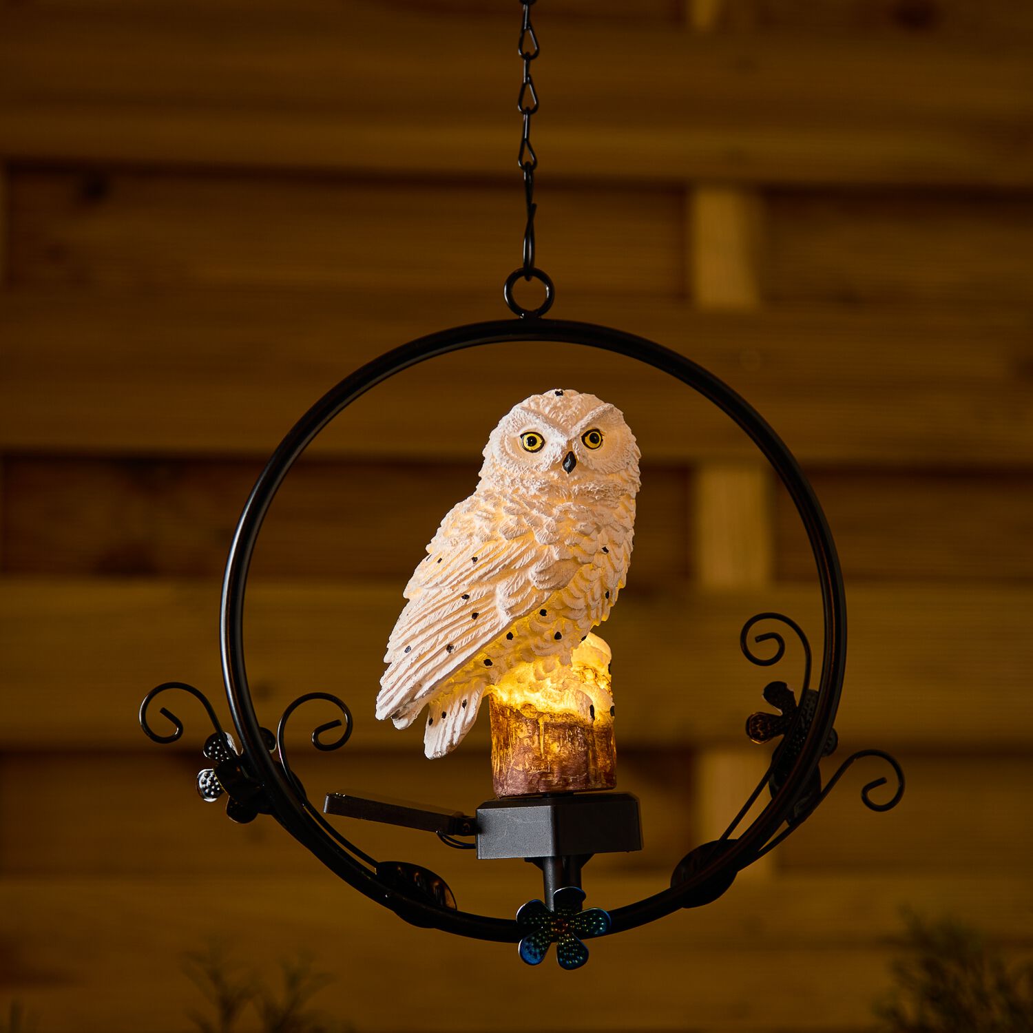 Hanging Owl Garden Solar Light