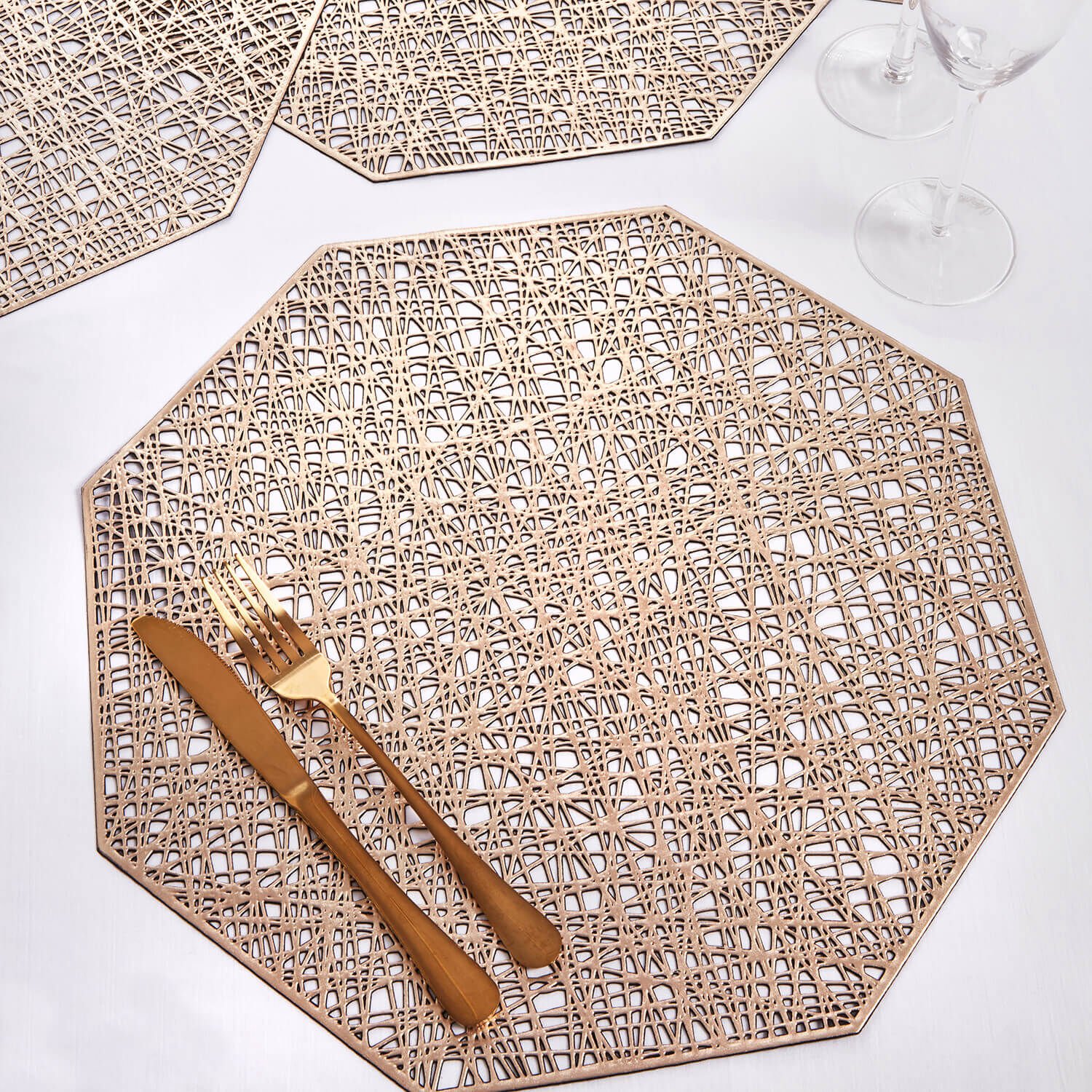 Hexagon Placemat - Gold