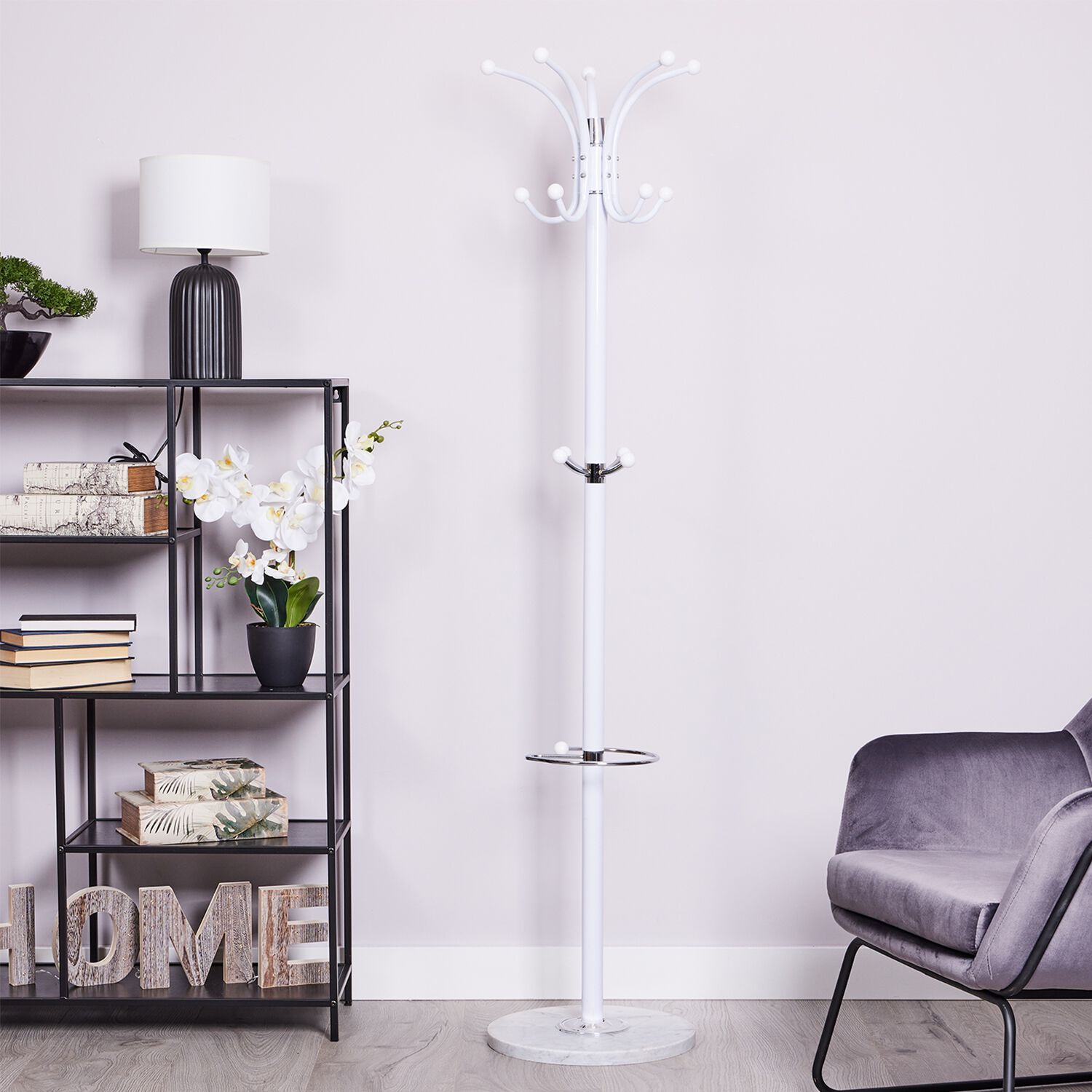 Holmes Coat Rack - White